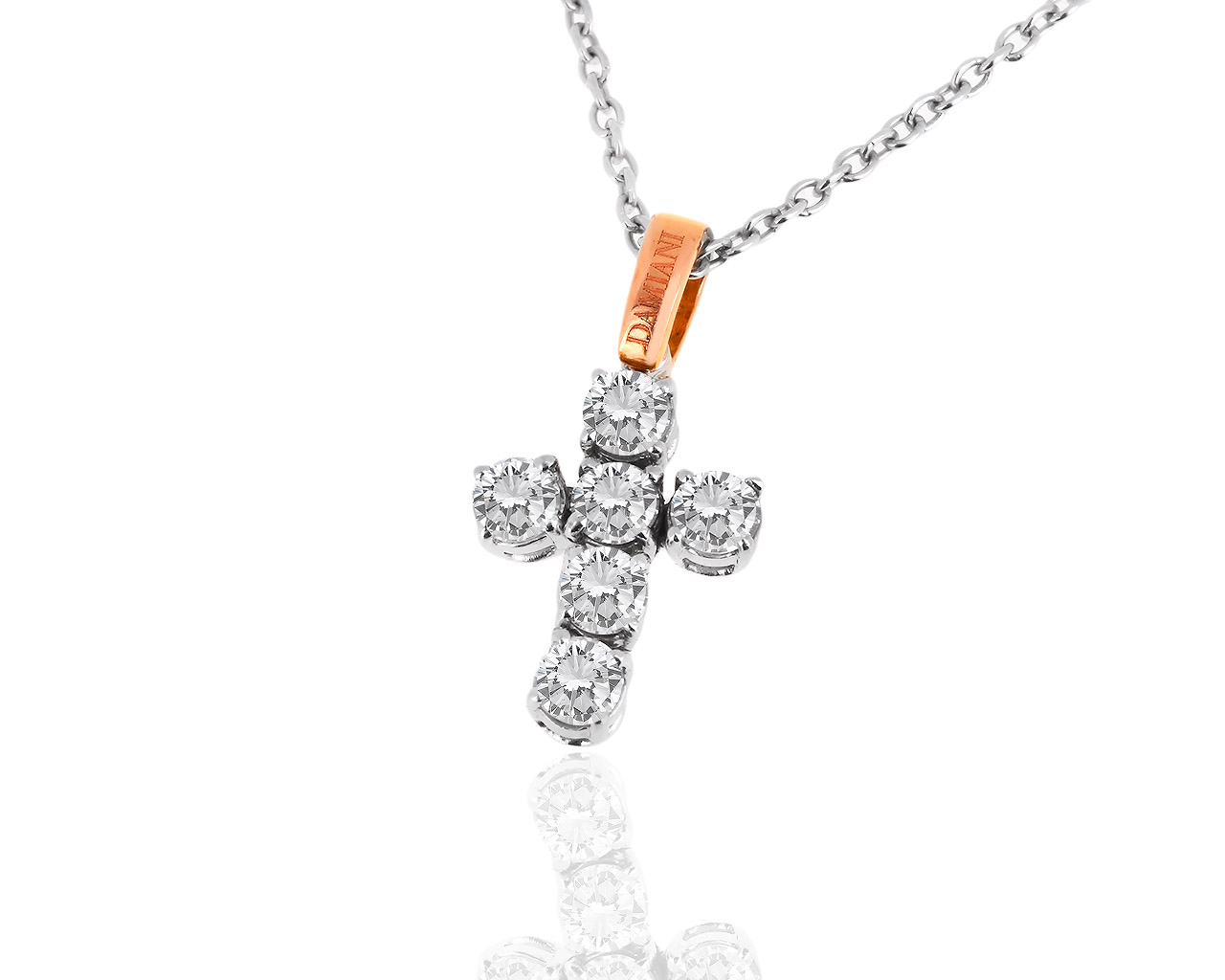 Золотой крест с бриллиантами 0.60ct Damiani 011218/5