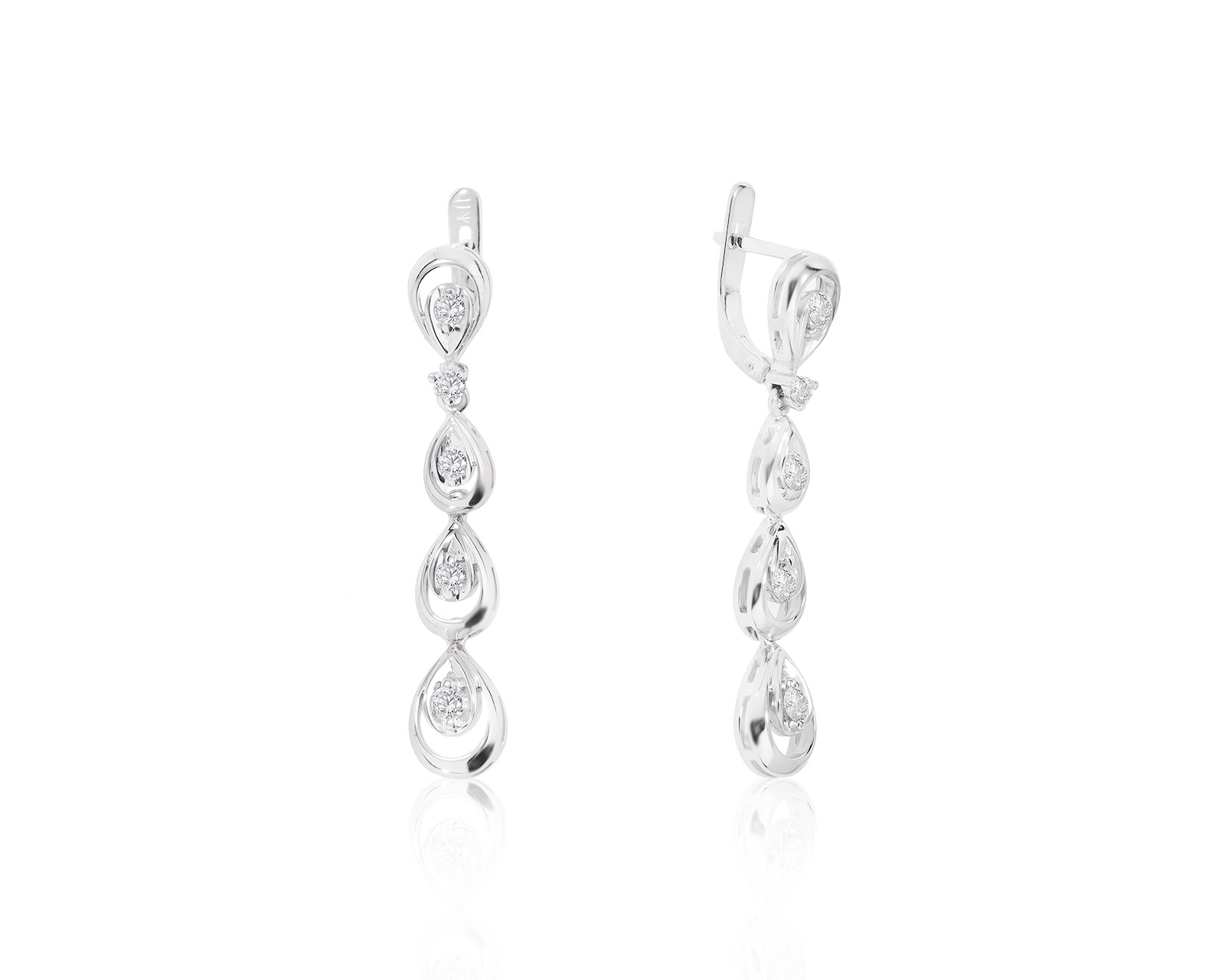 Красивые золотые серьги с бриллиантами 0.51ct 130722/8