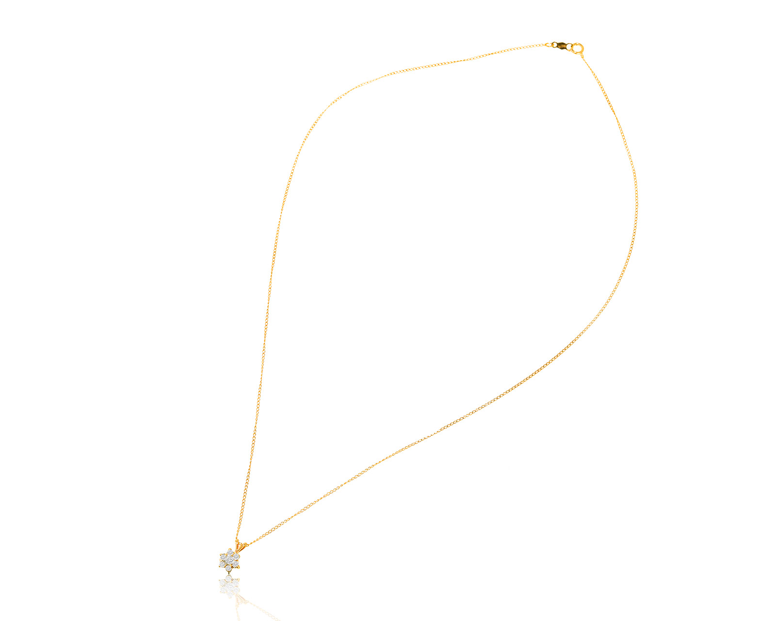 Стильный золотой кулон с бриллиантами 0.21ct