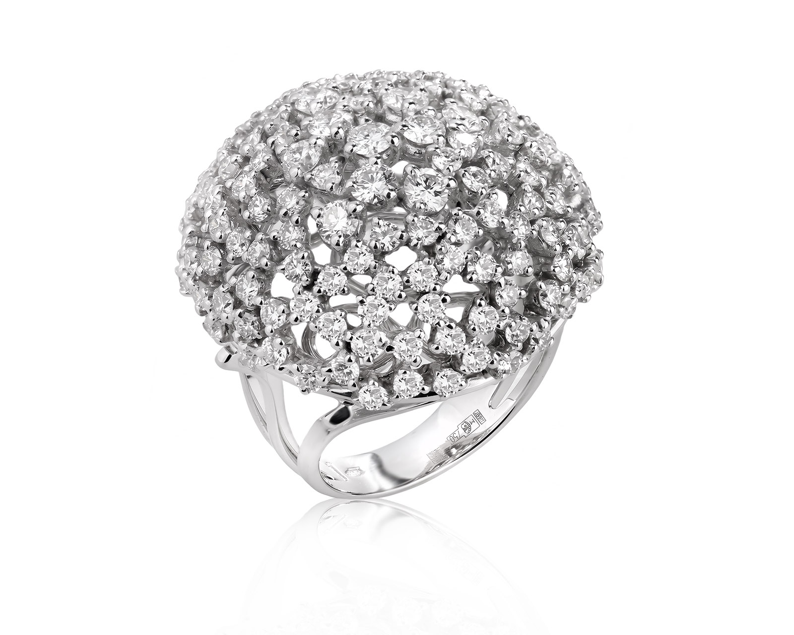 Оригинальное золотое кольцо с бриллиантами 5.05ct Crivelli 060826/3