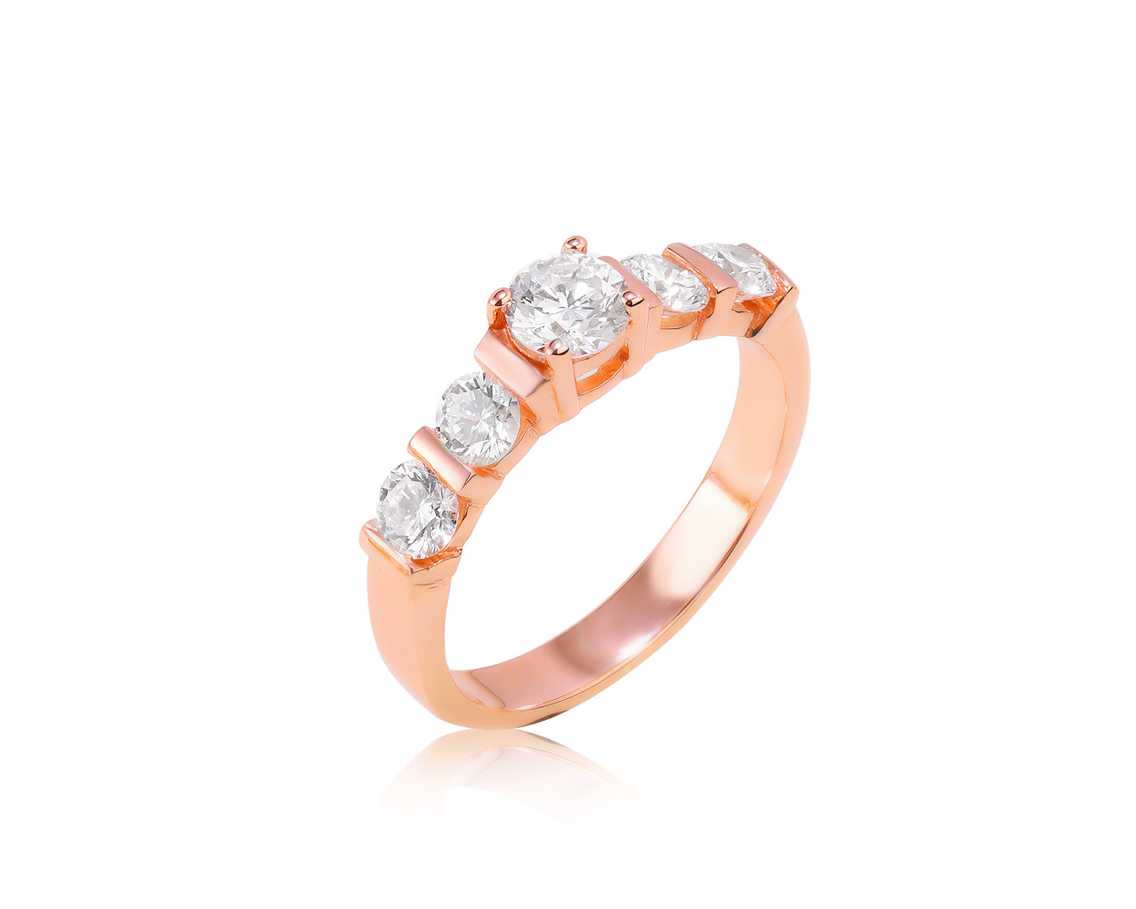 Потрясающее золотое кольцо с бриллиантами 0.94ct 200123/5