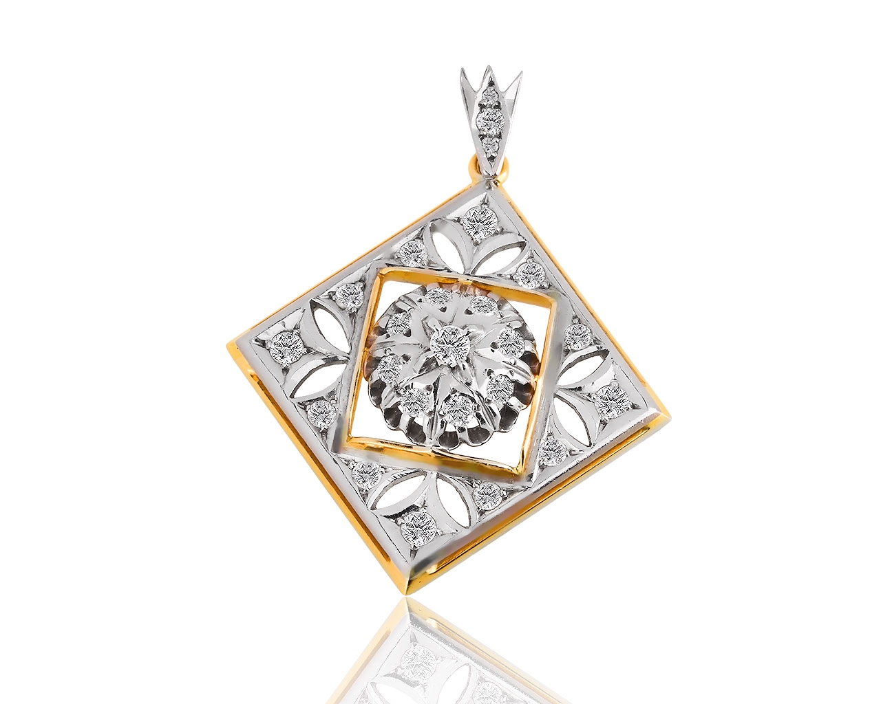 Интересная золотая подвеска с бриллиантами 1.72ct 250818/10