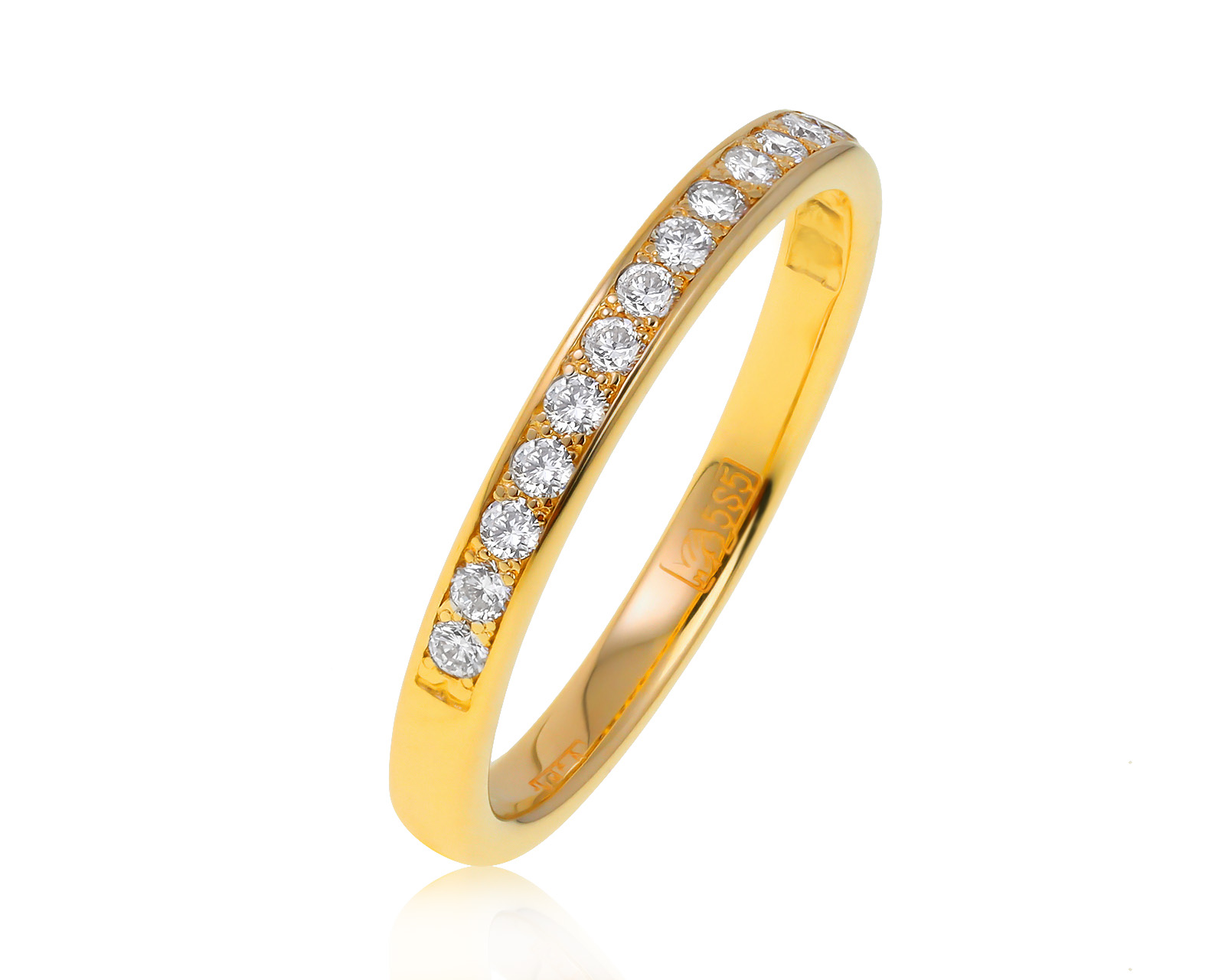 Изысканное золотое кольцо с бриллиантами 0.23ct 280521/27