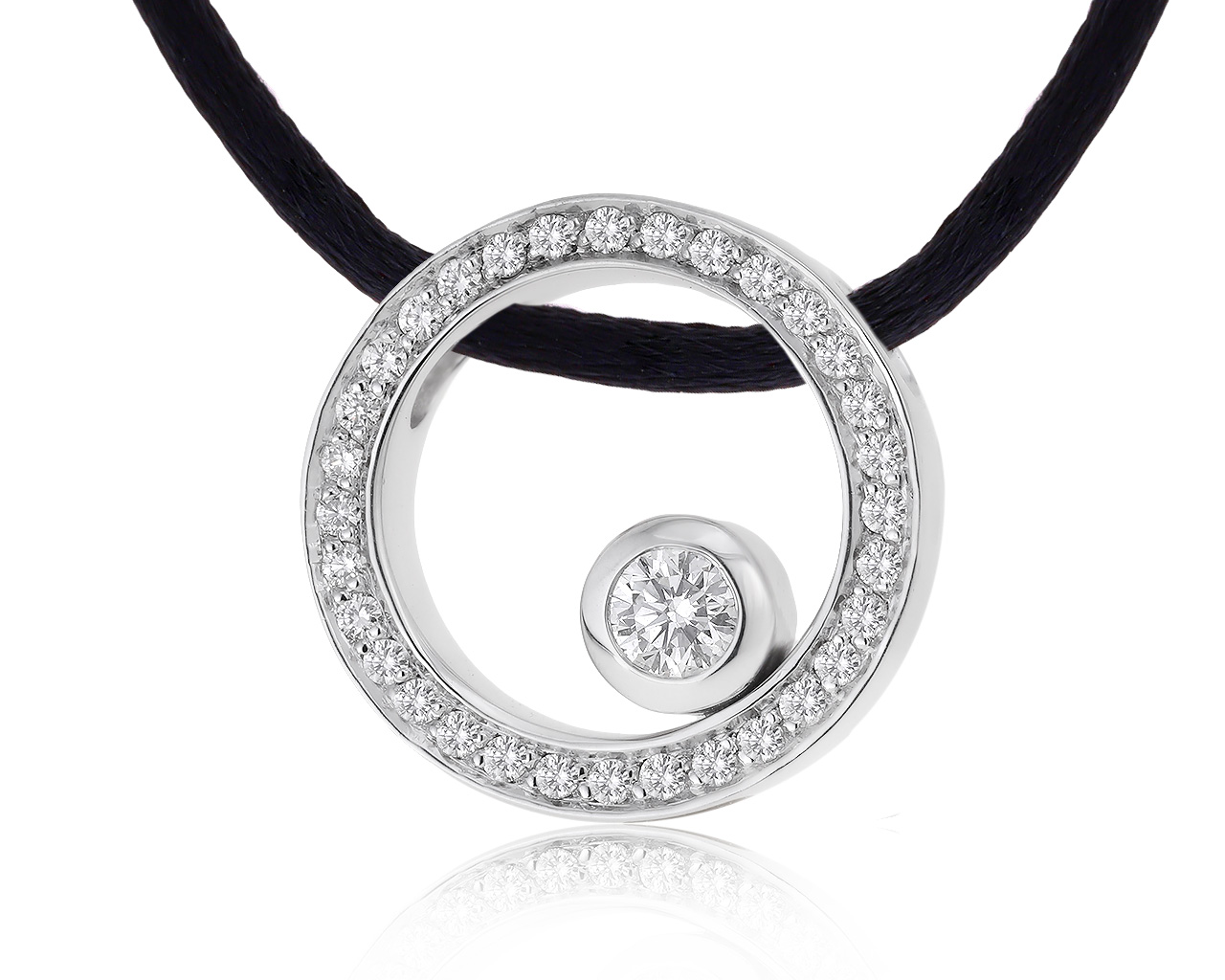 Потрясающий золотой кулон с бриллиантами 0.75ct