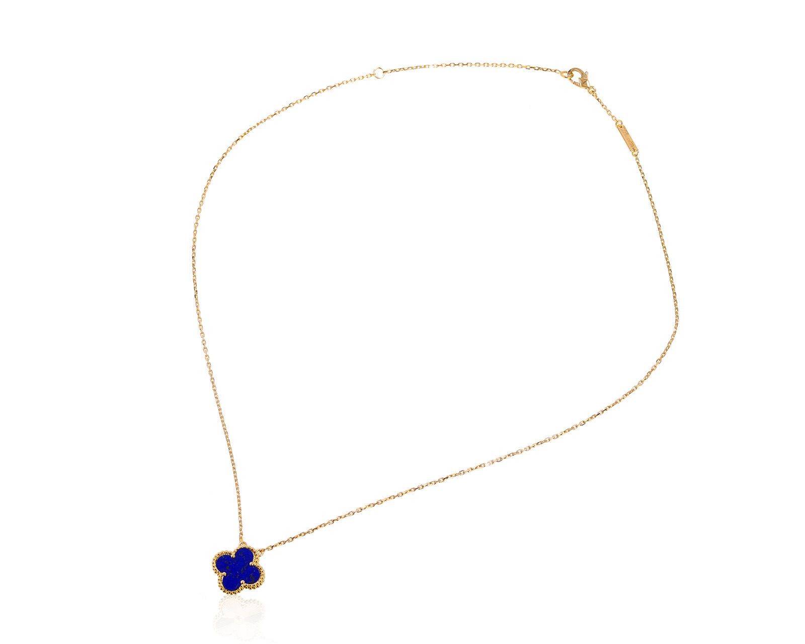 Оригинальный золотой кулон с лазуритом Van Cleef and Arpels Alhambra