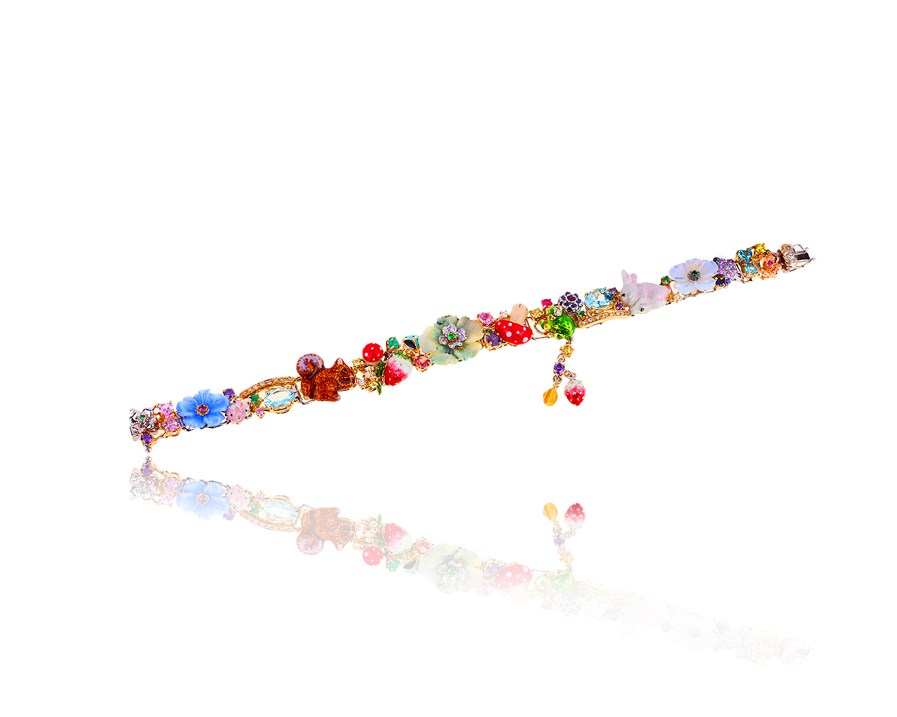 Оригинальный золотой браслет с бриллиантами 0.21ct Santagostino 020619/5