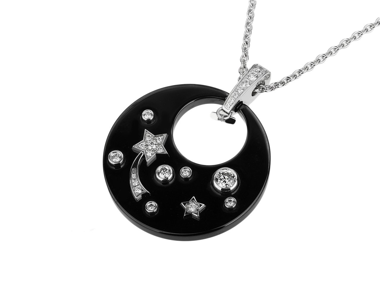 Оригинальный золотой кулон с бриллиантами Chanel 130218/12