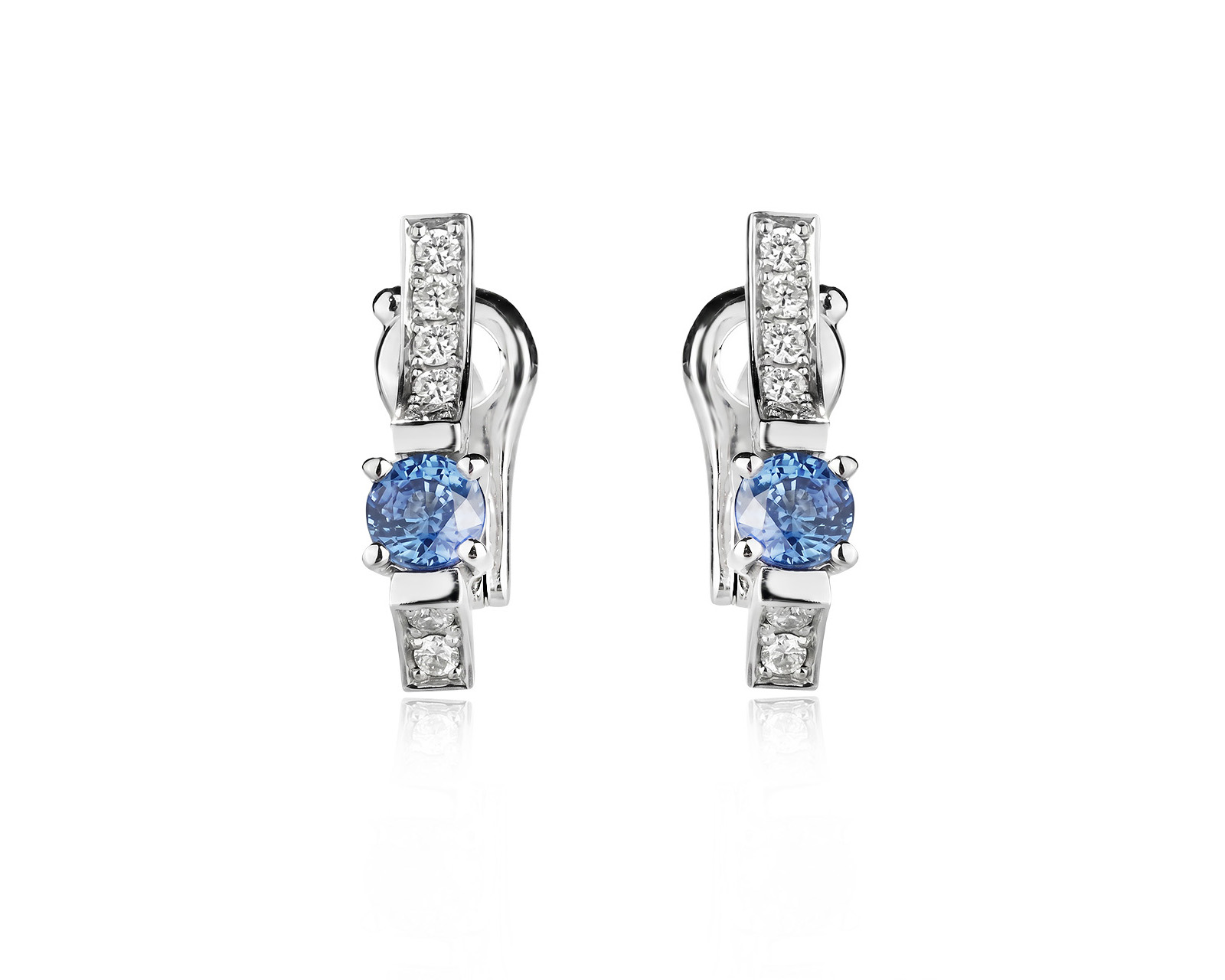 Оригинальные золотые серьги с сапфирами 0.69ct Constantin Artmayer 040626/КМ361