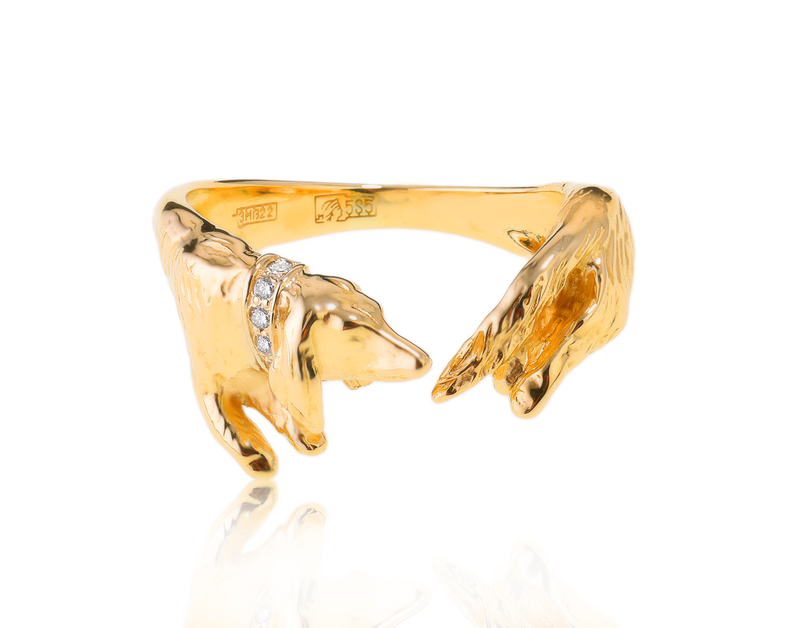 Золотое кольцо с бриллиантами 0.04ct 241023/6