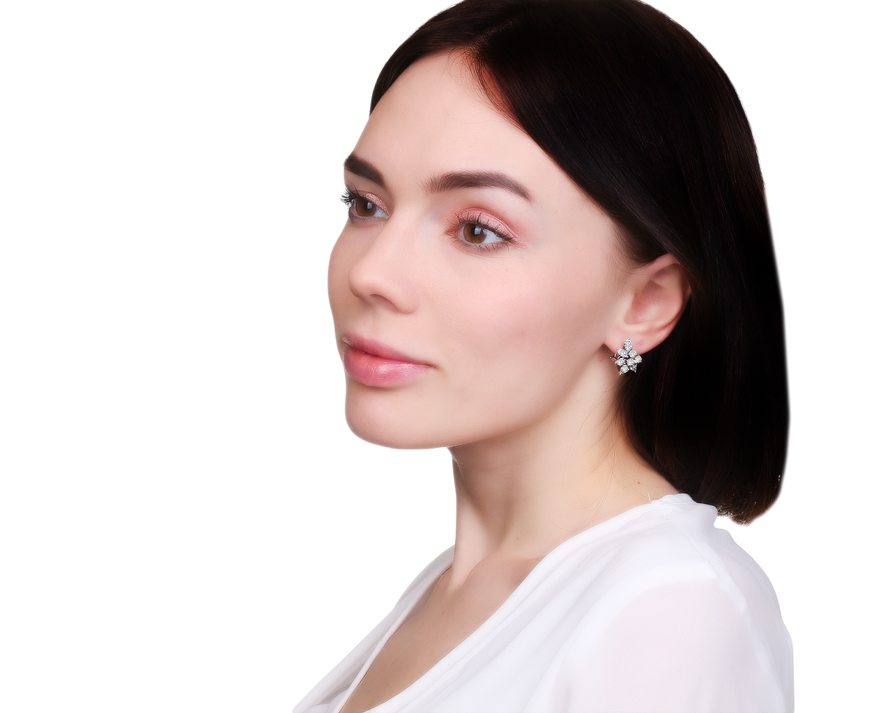 Оригинальные платиновые серьги с бриллиантами 3.10ct Tiffany&Co
