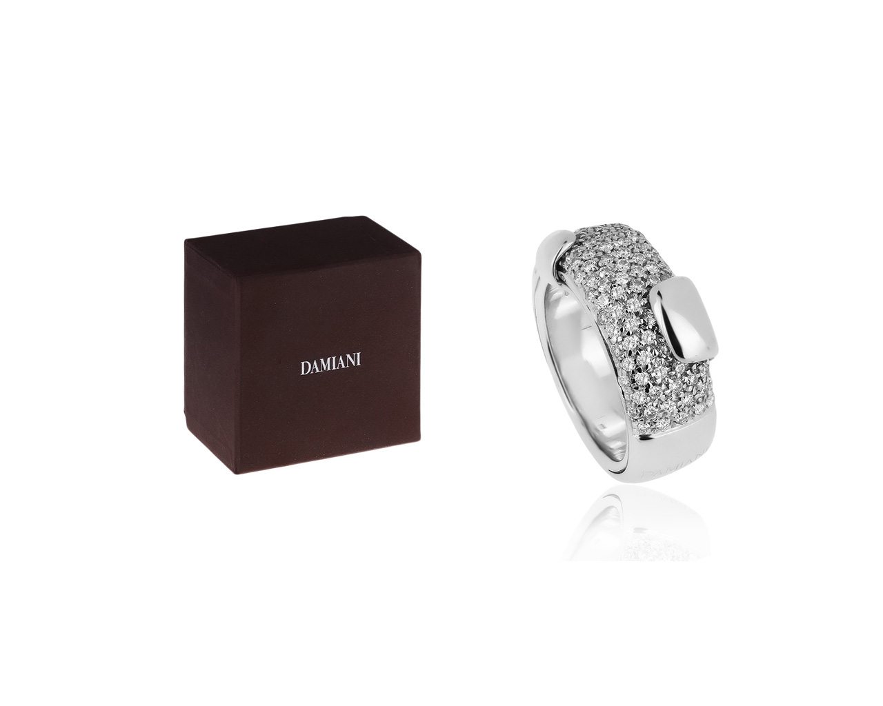 Оригинальное золотое кольцо с бриллиантами 1.05ct Damiani