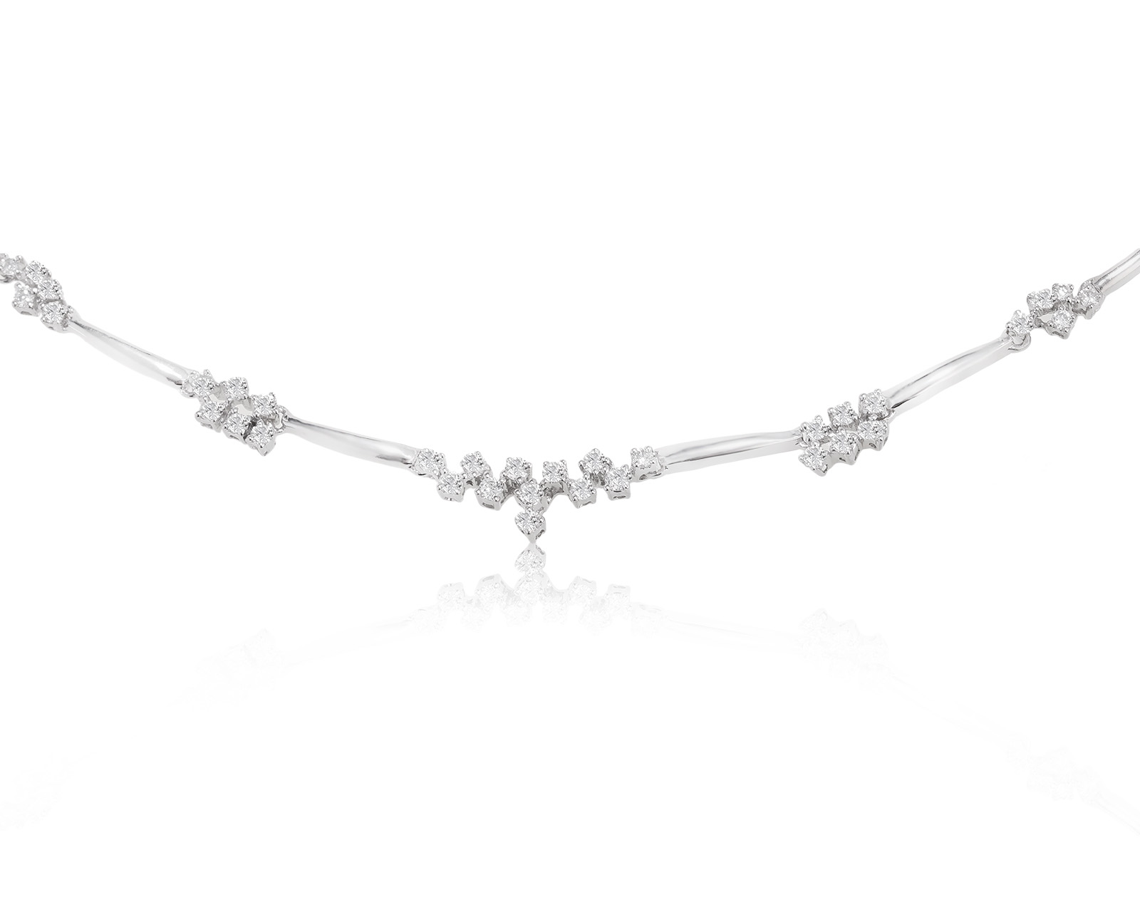 Богатое золотое колье с бриллиантами 0.94ct 010622/1