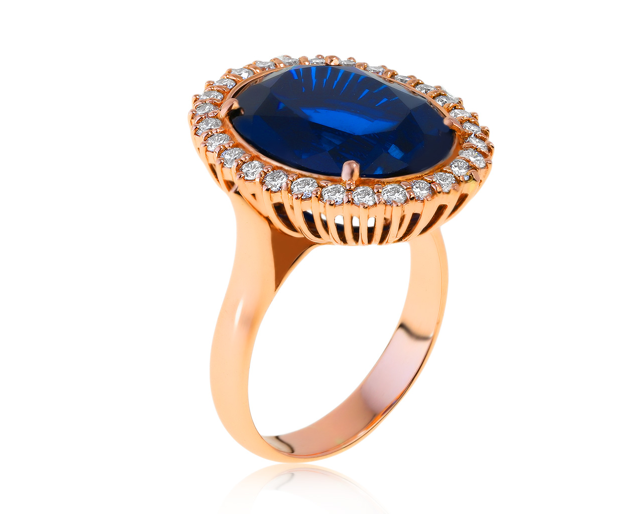 Праздничное золотое кольцо с бриллиантами 0.65ct 290321/2