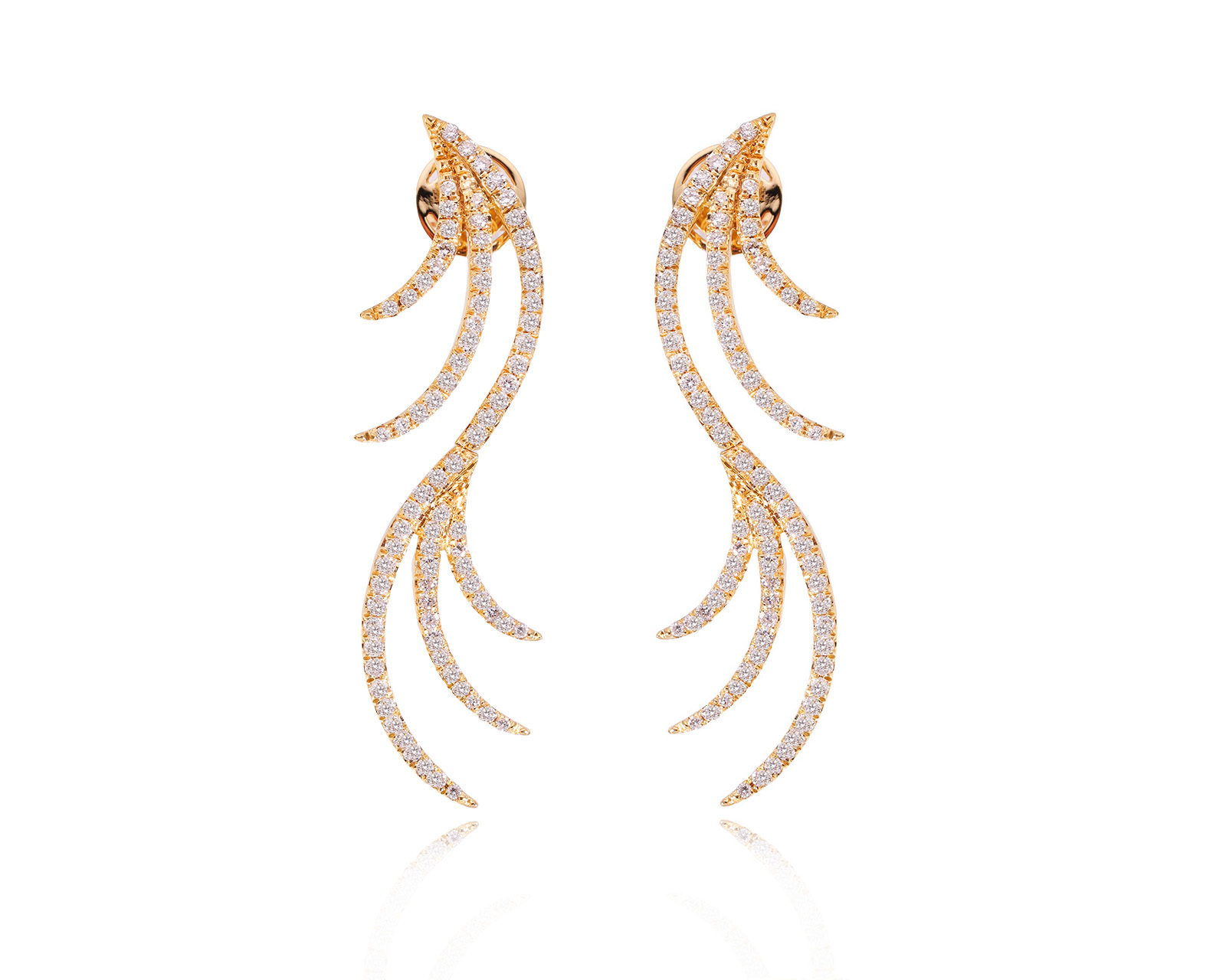 Золотые серьги с бриллиантами 1.25ct 081225/4