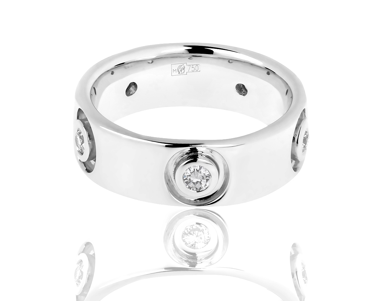 Стильное золотое кольцо с бриллиантами 0.20ct 140419/4