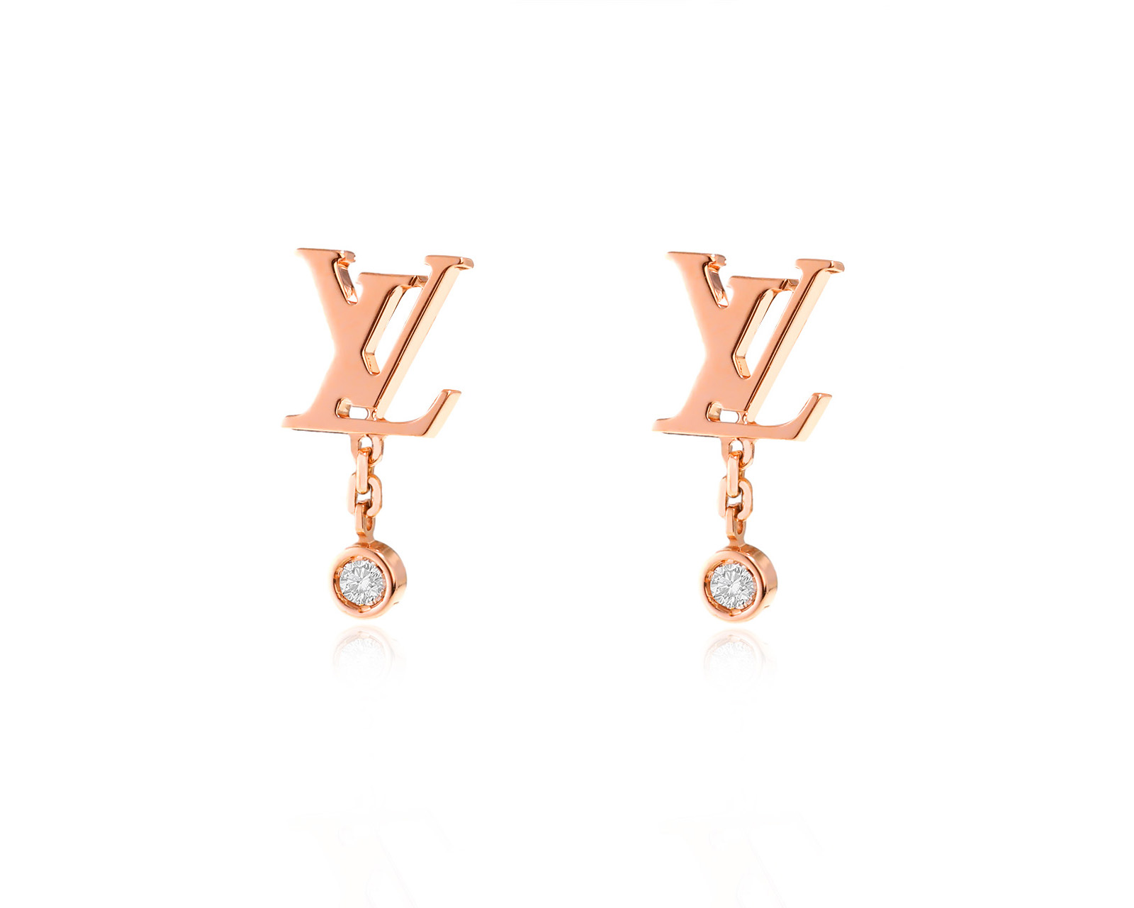 Оригинальные золотые серьги Louis Vuitton Idylle Blossom Lv