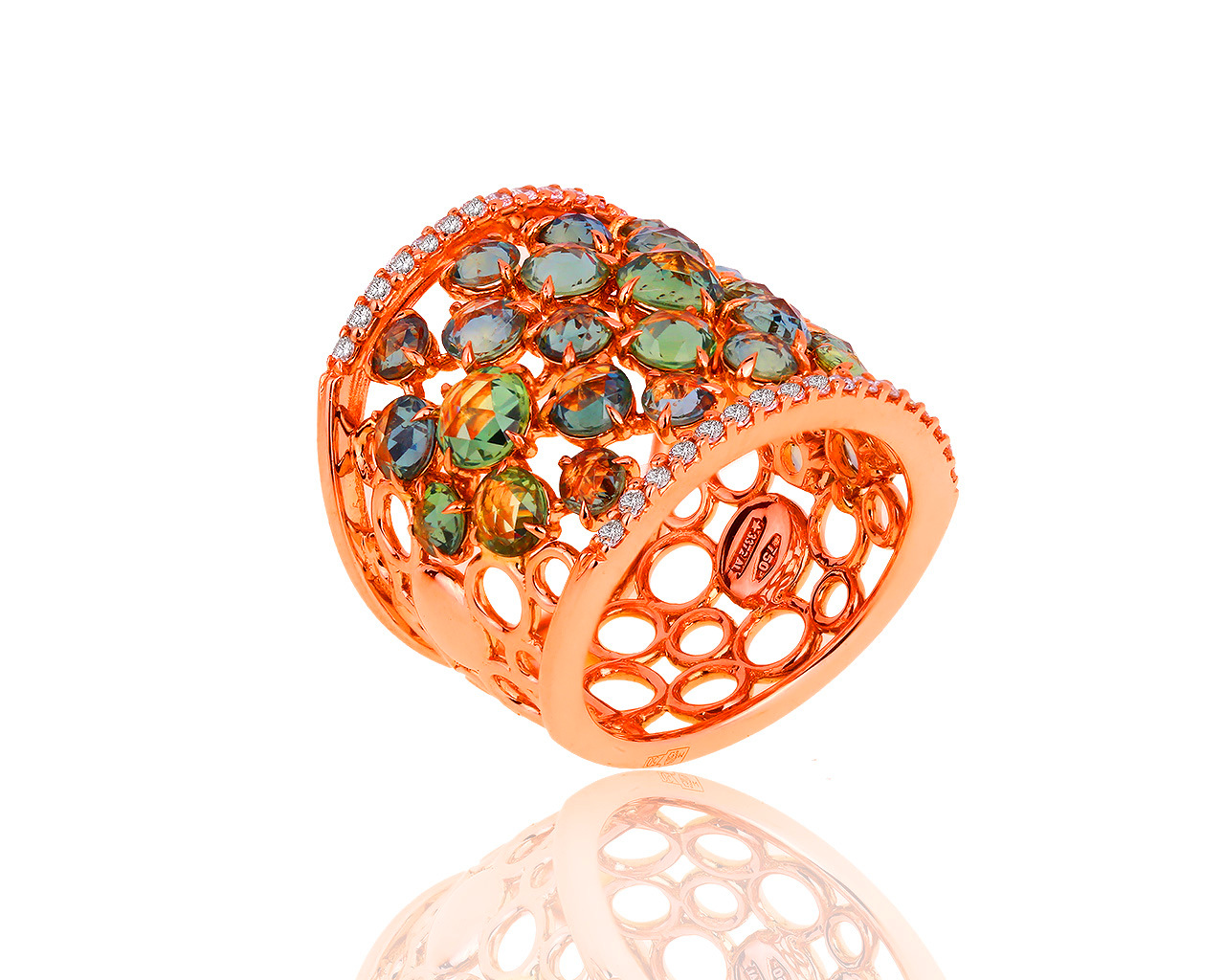 Золотое кольцо с сапфирами и бриллиантами Giovanni Ferraris 240519/4