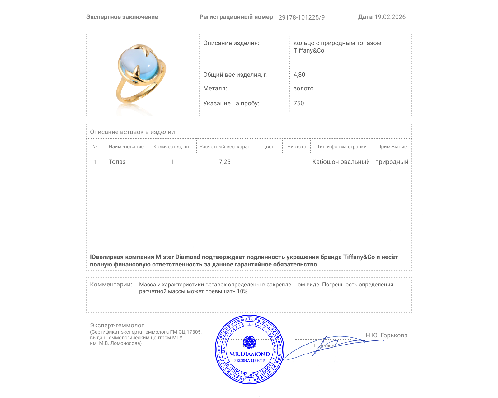 Оригинальное золотое кольцо Tiffany&Co Paloma Picasso Olive Leaf