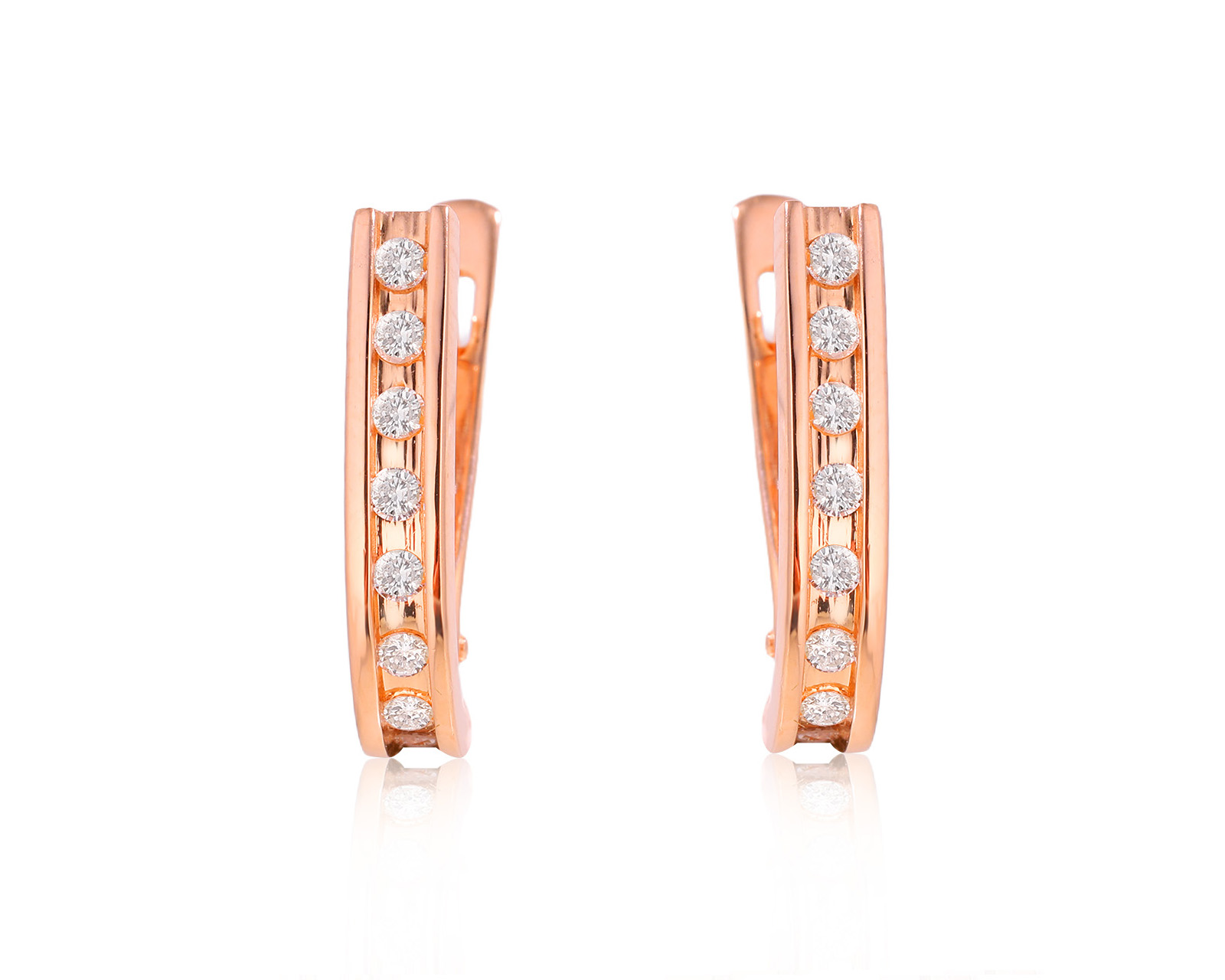 Золотые серьги с бриллиантами 0.28ct 040225/13 Золотые серьги с бриллиантами 0.28ct 040225/13