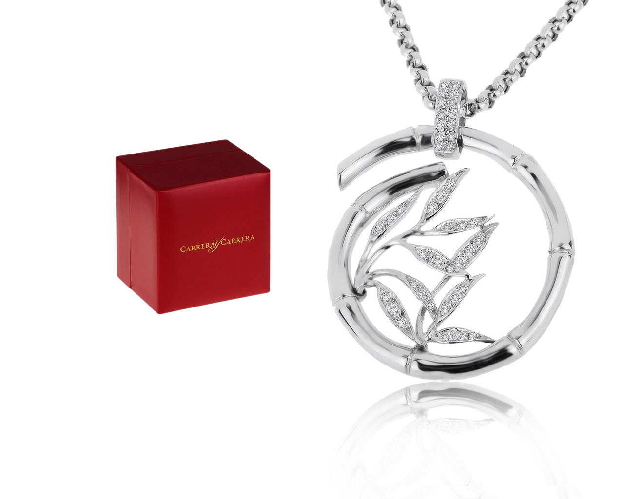 Оригинальный золотой кулон с бриллиантами 0.36ct Carrera y Carrera