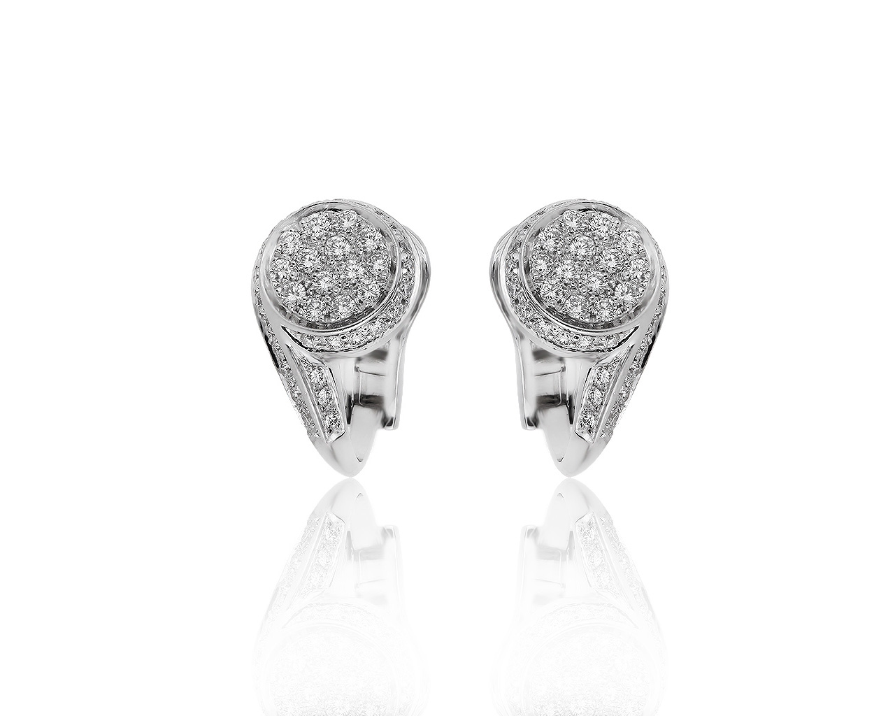 Оригинальные золотые серьги с бриллиантами 1.26ct Luca Carati 091019/4