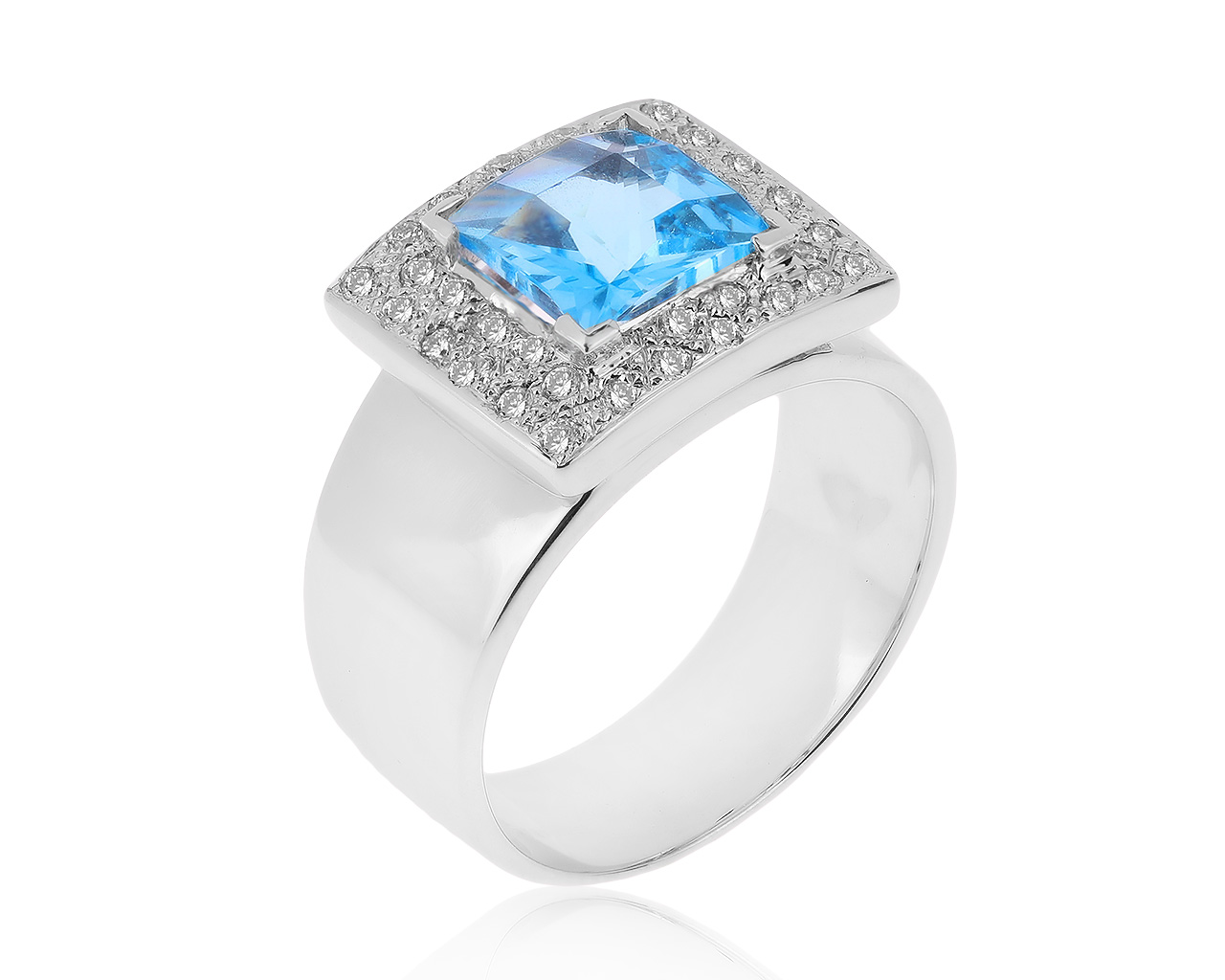 Потрясающее золотое кольцо с топазом 1.87ct 110820/4