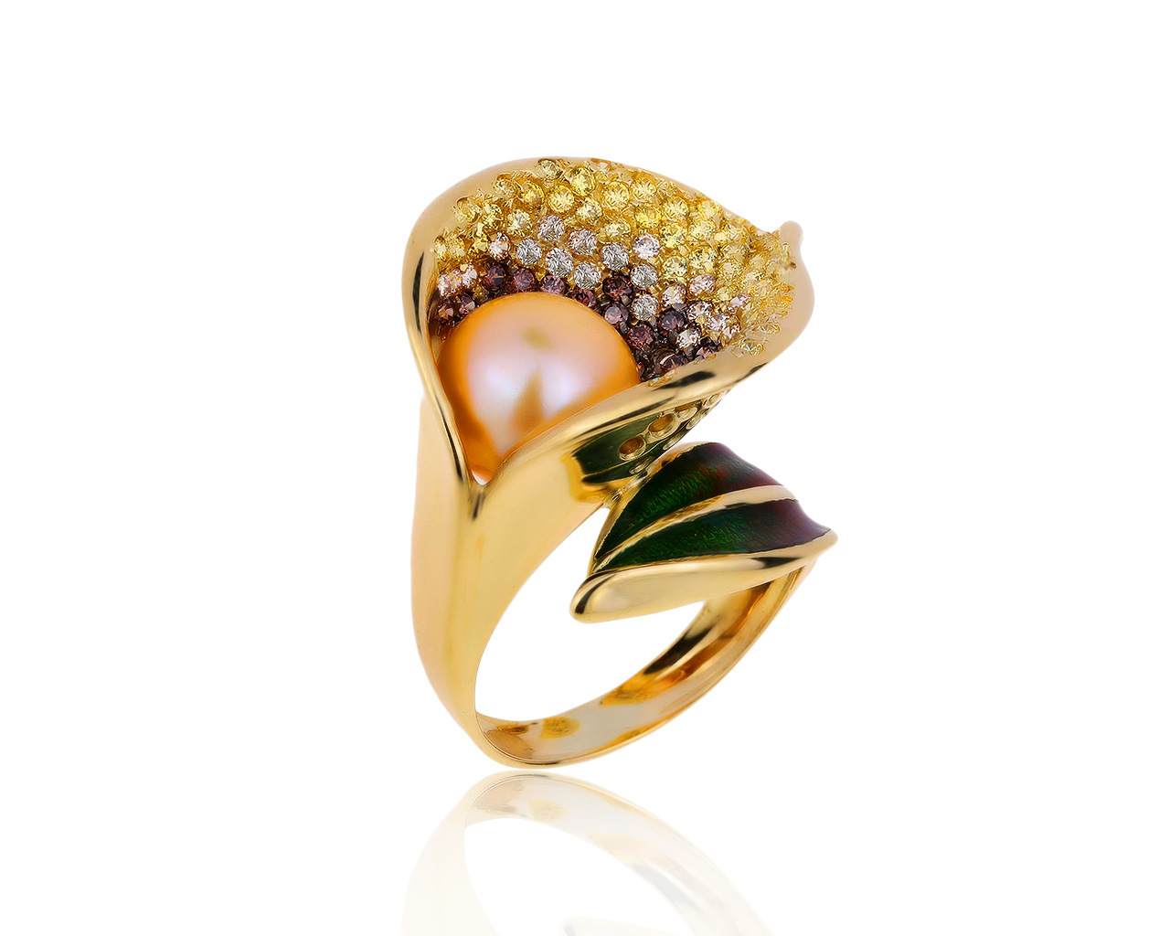 Оригинальное золотое кольцо с цветными кварцами 0.70ct Magie Preziose 290220/1