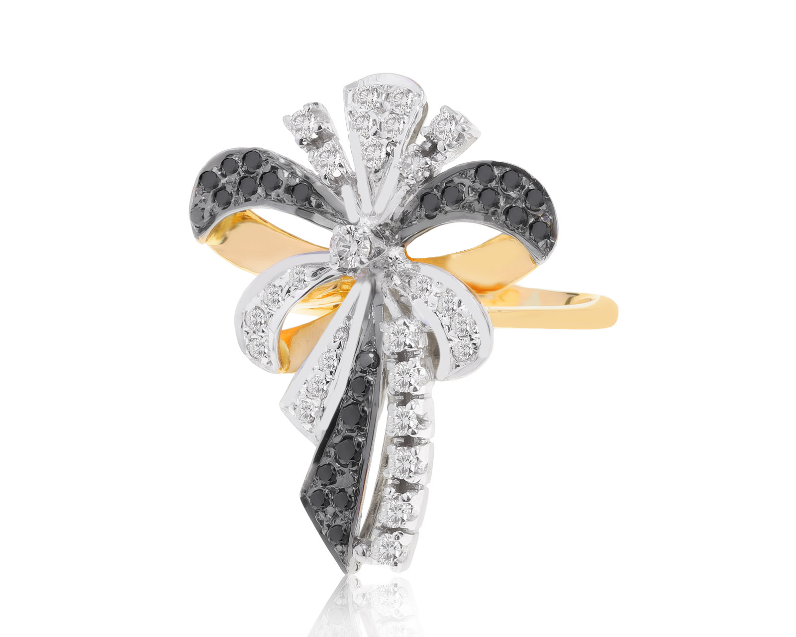 Модное золотое кольцо с бриллиантами 0.95ct СССР