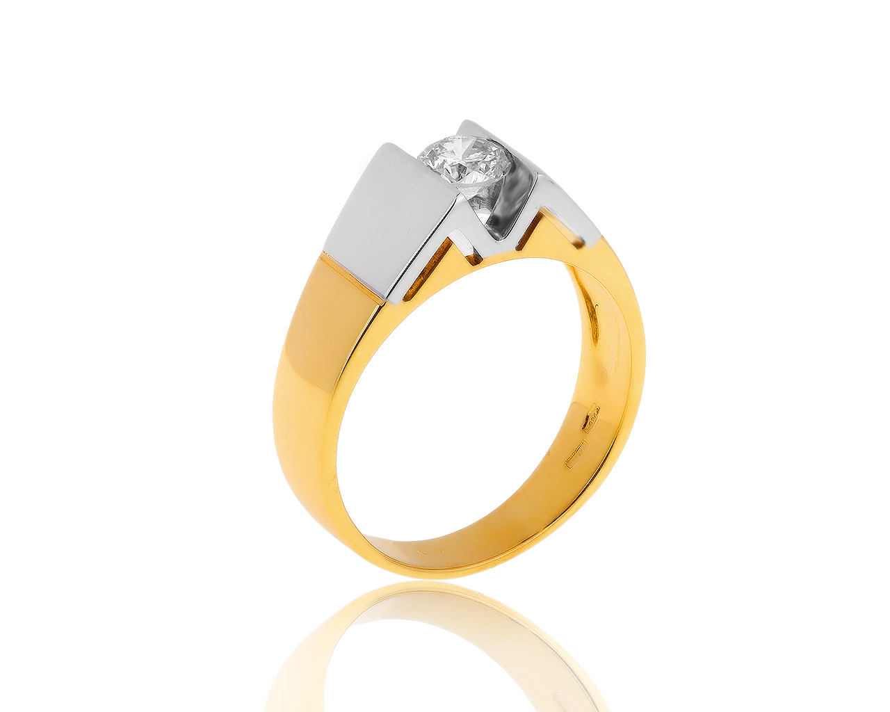 Оригинальное золотое кольцо с бриллиантом 0.63ct Guerci Pallavidini