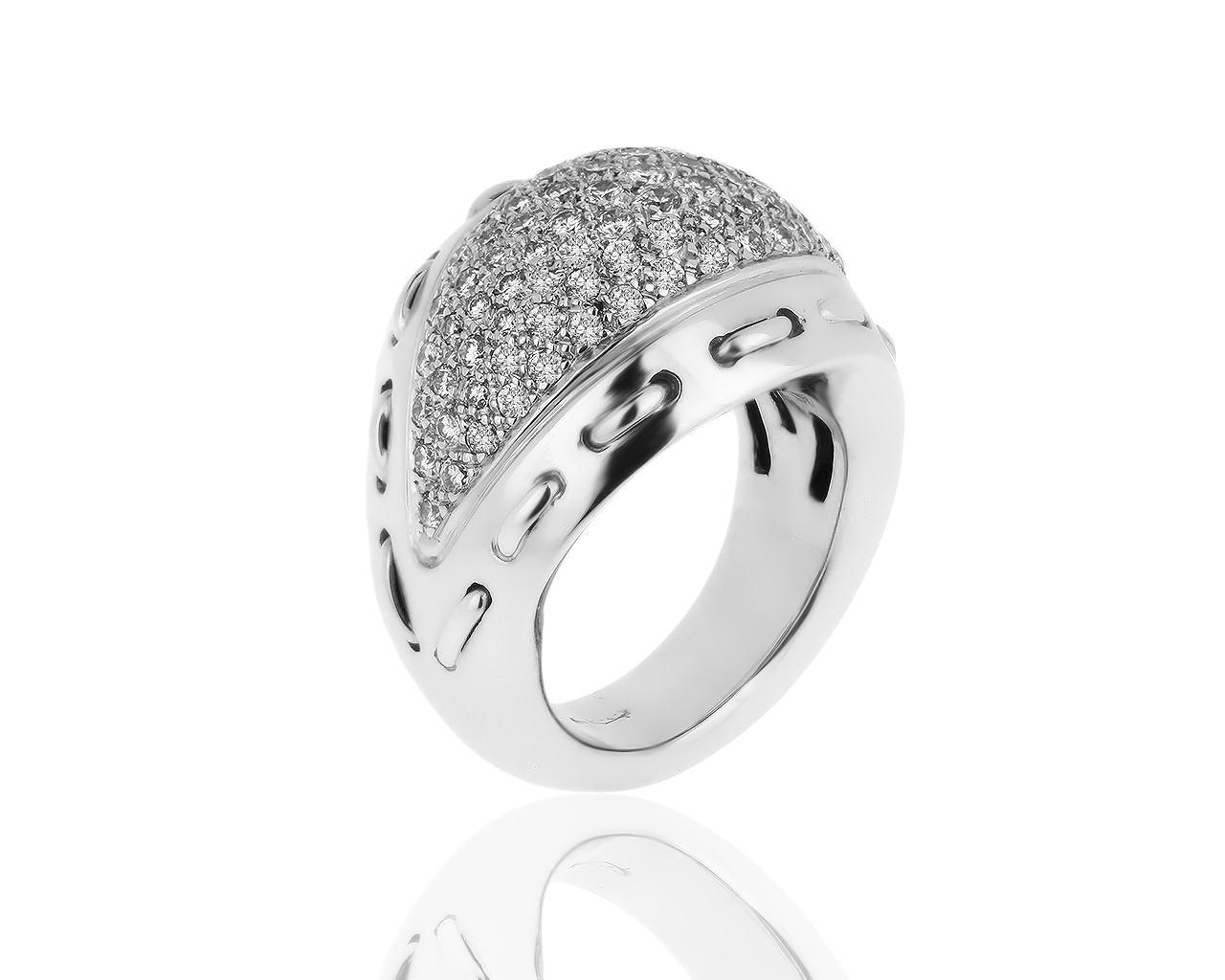 Великолепное золотое кольцо с бриллиантами 1.33ct 120819/7