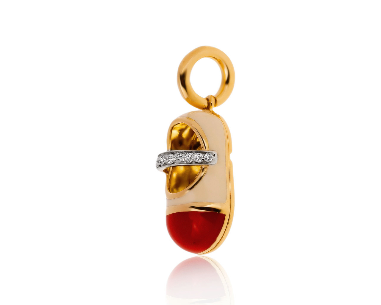 Оригинальный золотой кулон с бриллиантами 0.07ct Aaron Basha