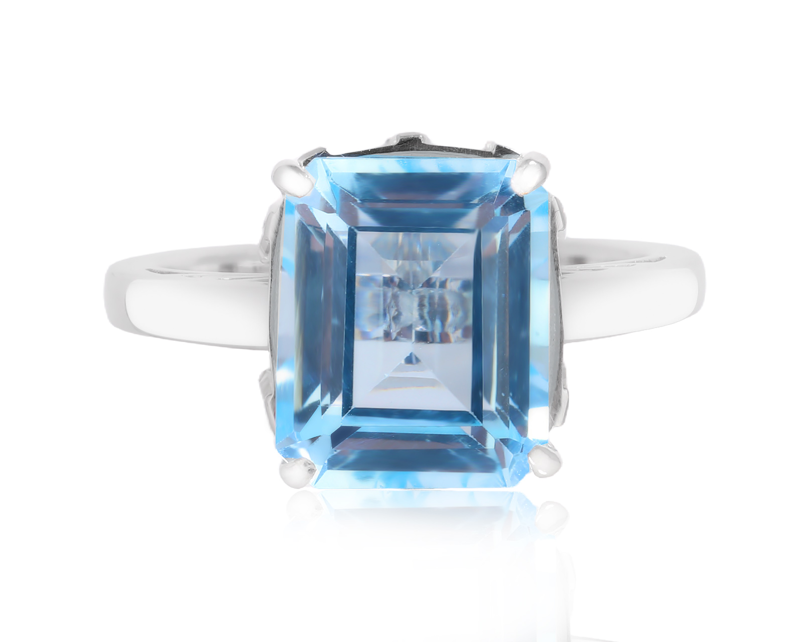 Золотое кольцо с топазом 5.30ct и бриллиантами 1.20ct 160325/1