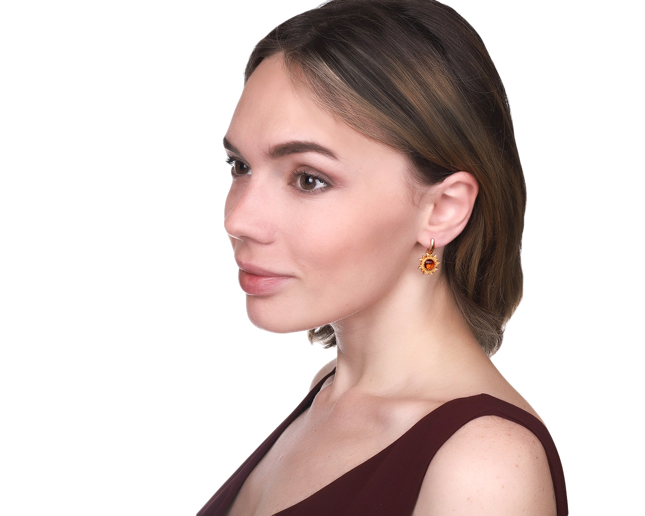 Оригинальные золотые серьги с цитринами 1.96ct Carrera y Carrera Sol Y Sombra