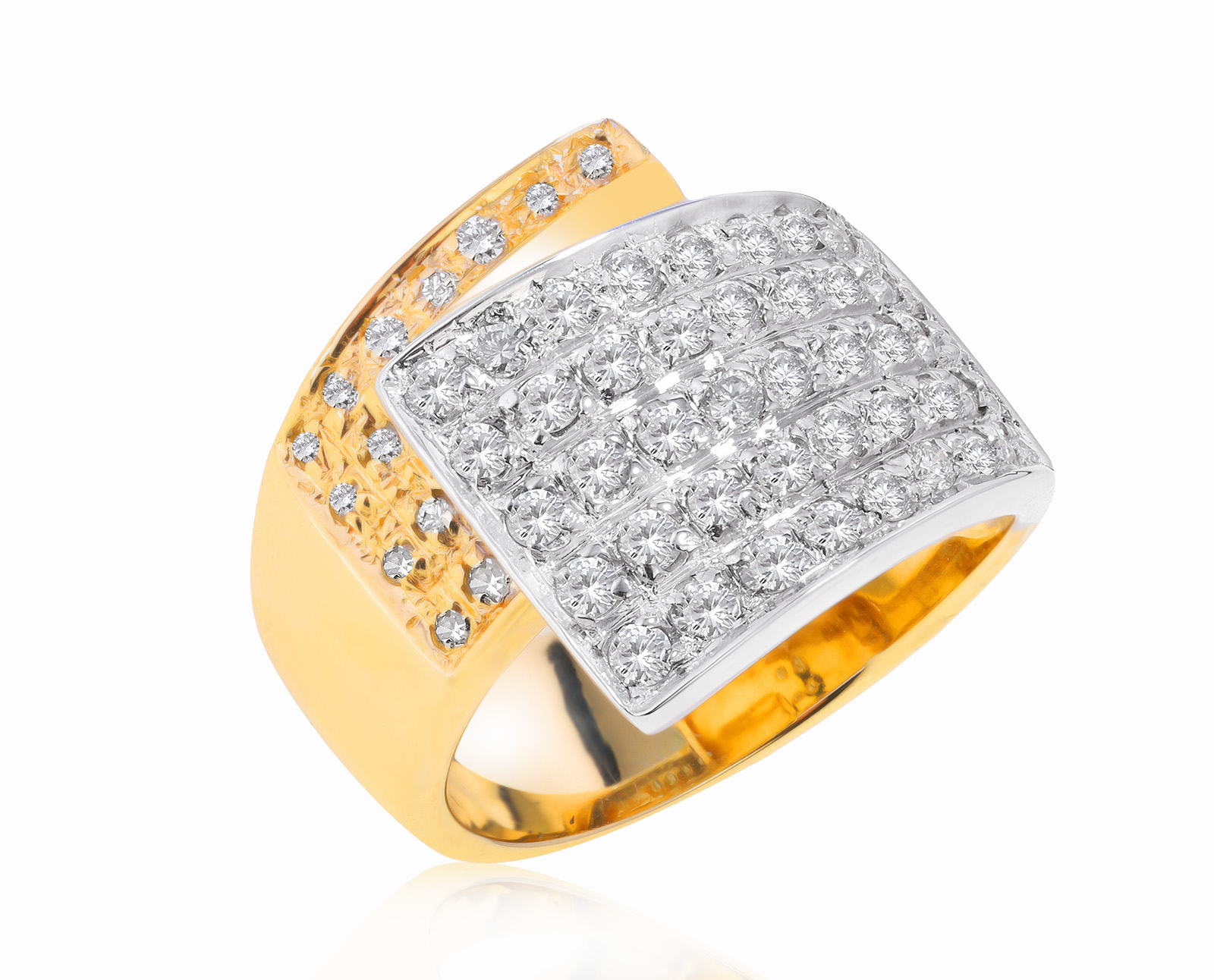 Оригинальное золотое кольцо с бриллиантами 0.90ct Doria Gioielli