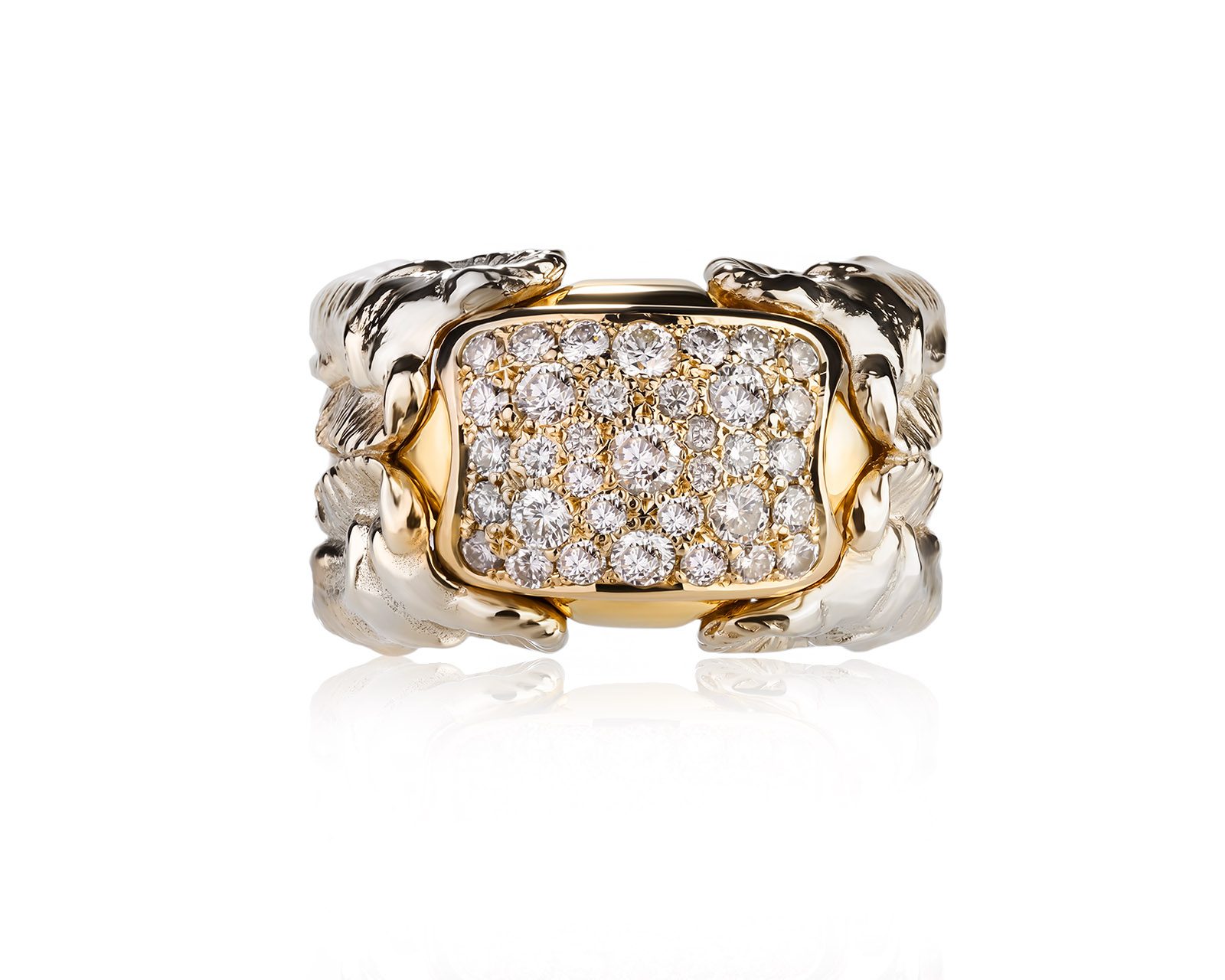 Золотое кольцо с бриллиантами 0.77ct