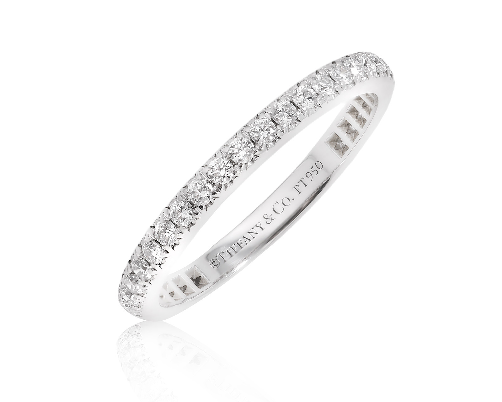 Оригинальное платиновое кольцо Tiffany&Co Soleste Full Eternity 240925/2