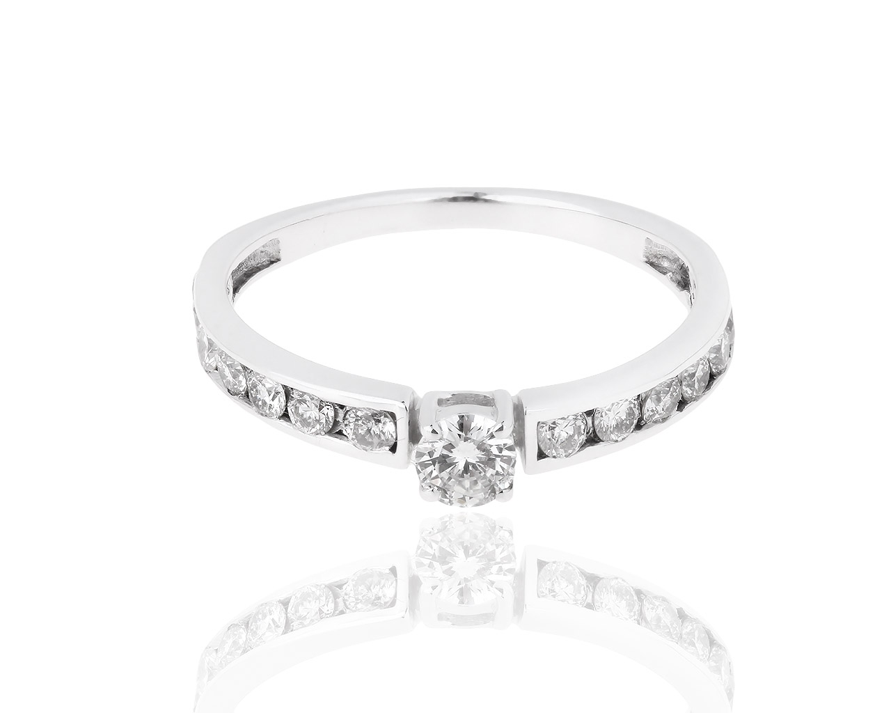 Интересное золотое кольцо с бриллиантами 0.61ct ЭПЛ 231118/5