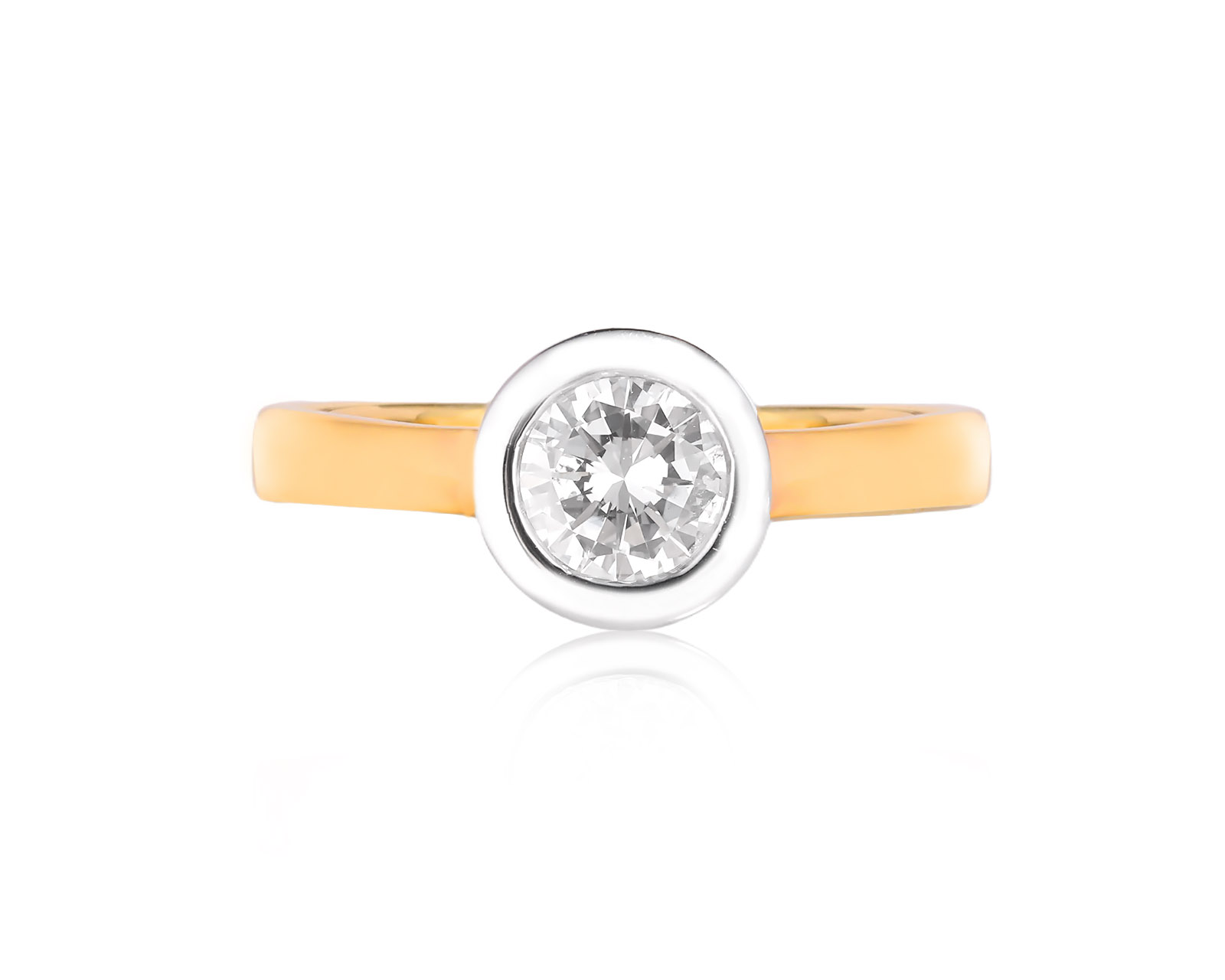 Золотое кольцо с бриллиантом 0.60ct