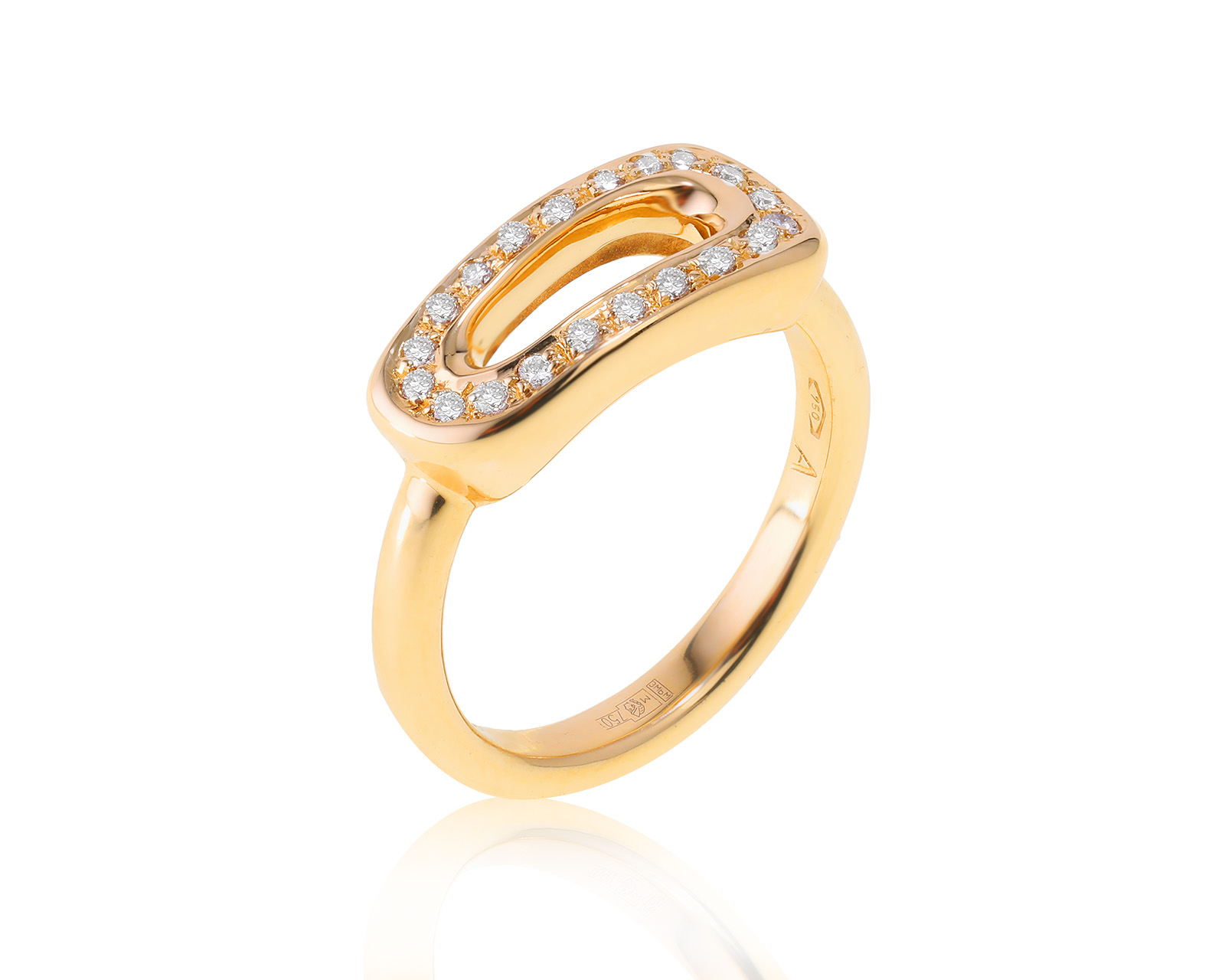Оригинальное золотое кольцо с бриллиантами 0.20ct Antonini