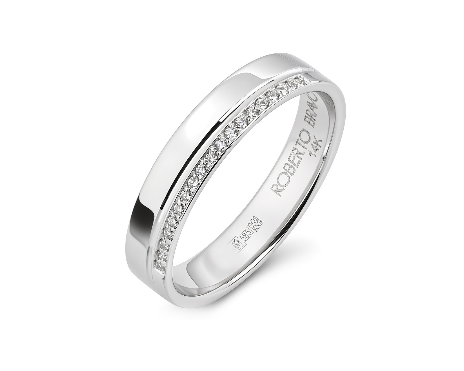 Оригинальное золотое кольцо с бриллиантами 0.06ct Roberto Bravo 221026/8