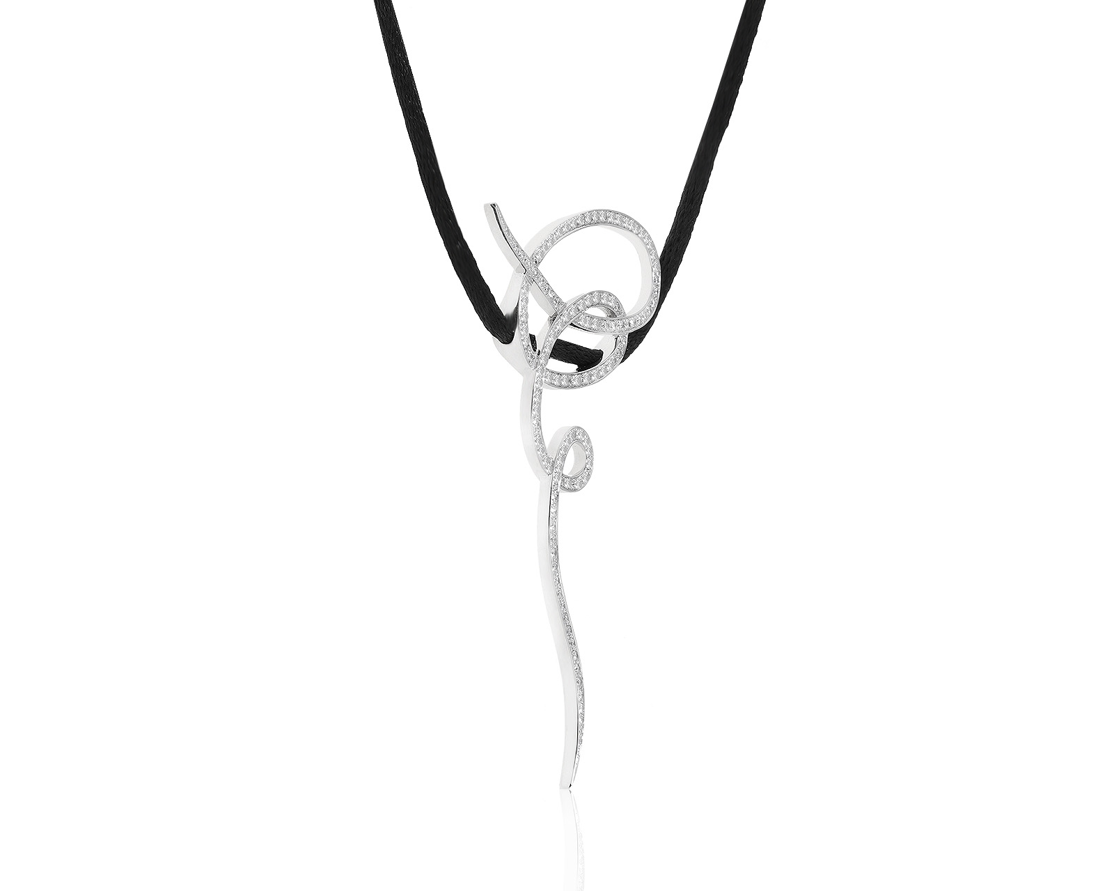 Изящная золотая подвеска с бриллиантами 1.01ct