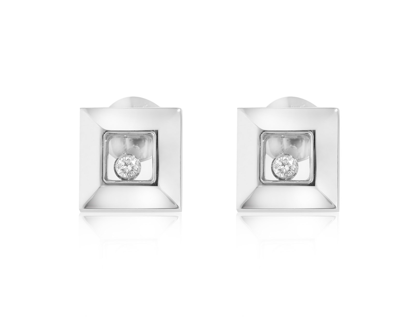 Оригинальные золотые серьги Chopard Happy Diamonds 090125/3