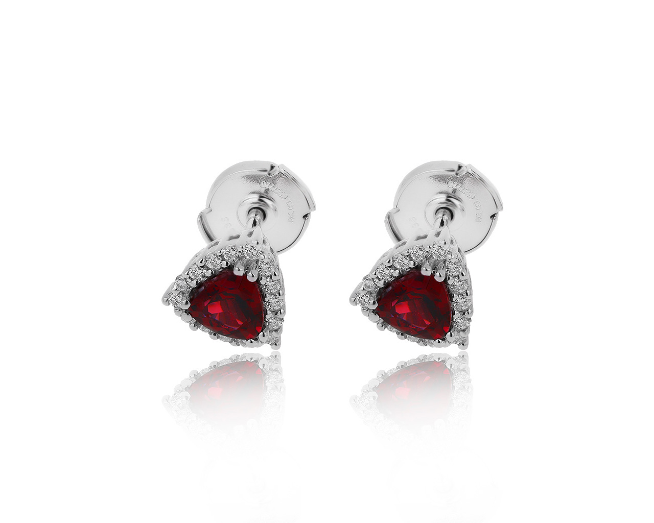 Оригинальные золотые серьги с гранатами 0.72ct Mauro Conti 070320/3 Оригинальные золотые серьги с гранатами 0.72ct Mauro Conti 070320/3