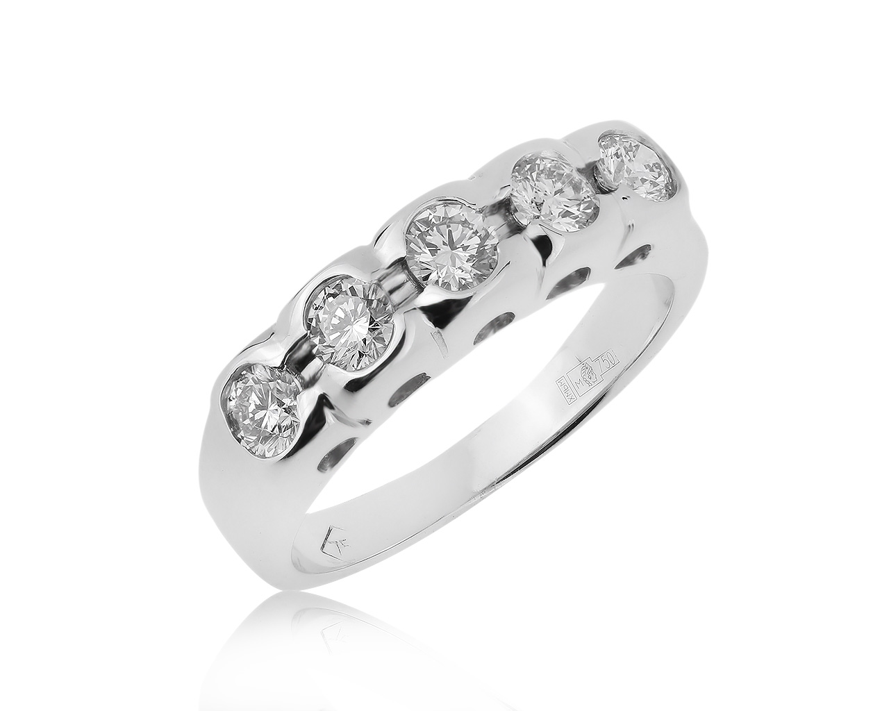Итальянское золотое кольцо с бриллиантами 0.70ct 140620/1