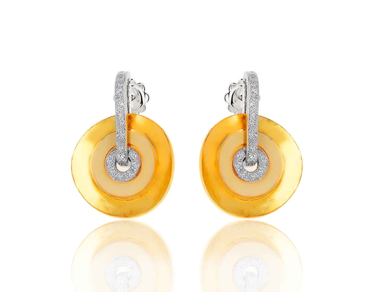 Оригинальные золотые серьги с бриллиантами 0.25ct Roberto Bravo 250419/30