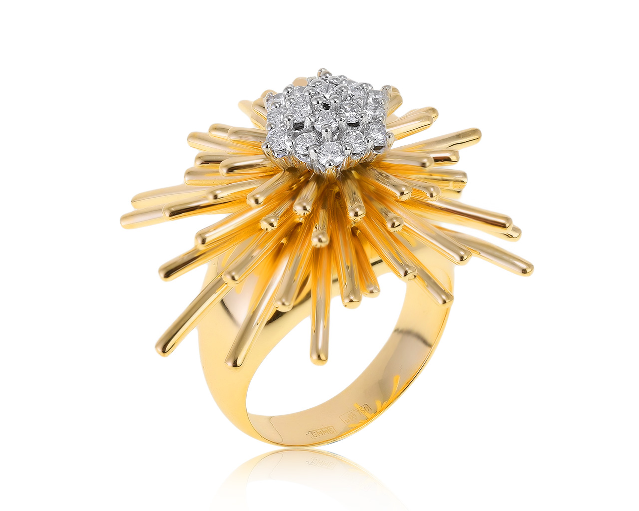 Завораживающее золотое кольцо с бриллиантами 0.48ct 090620/05