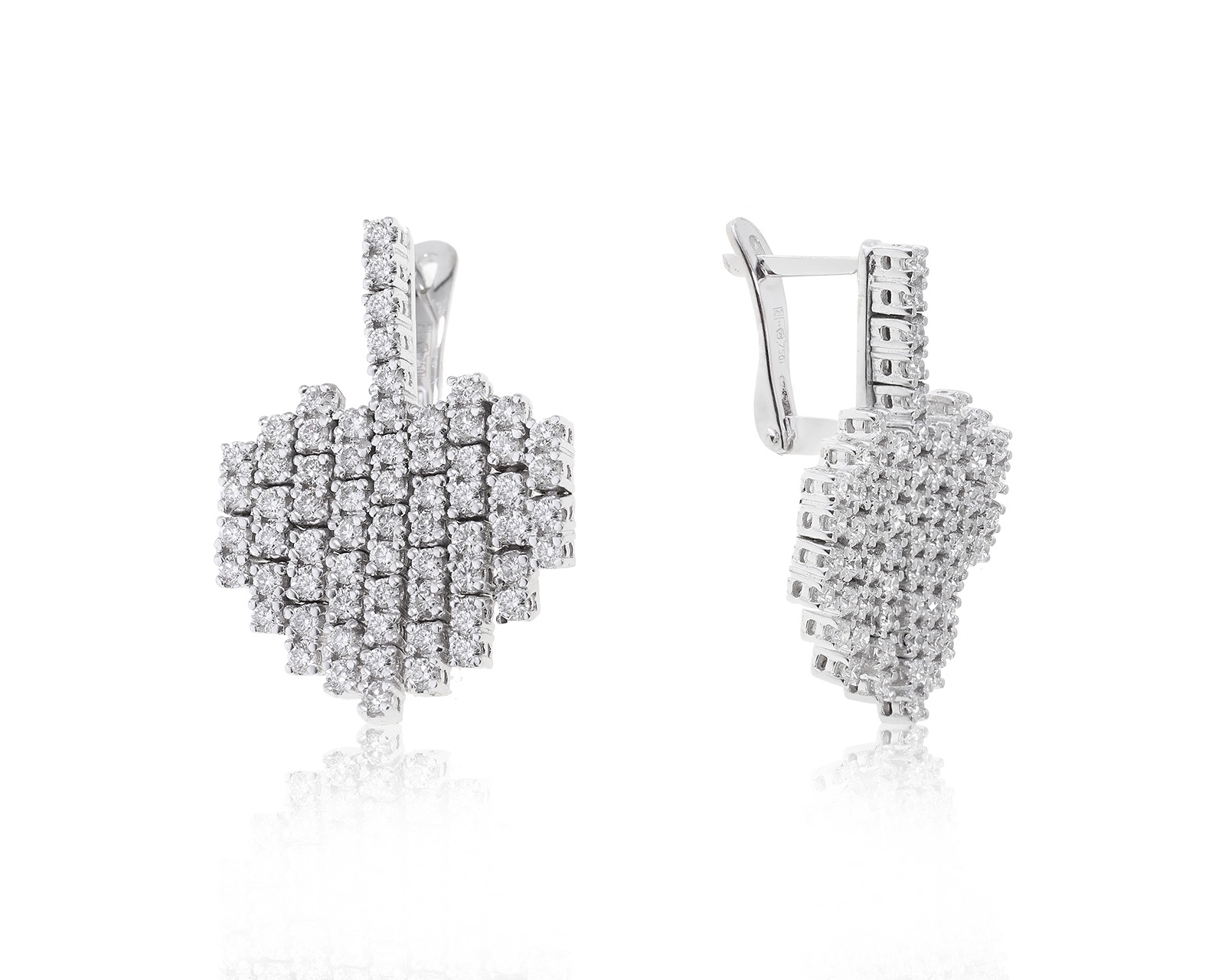 Золотые серьги с бриллиантами 1.58ct 140623/2