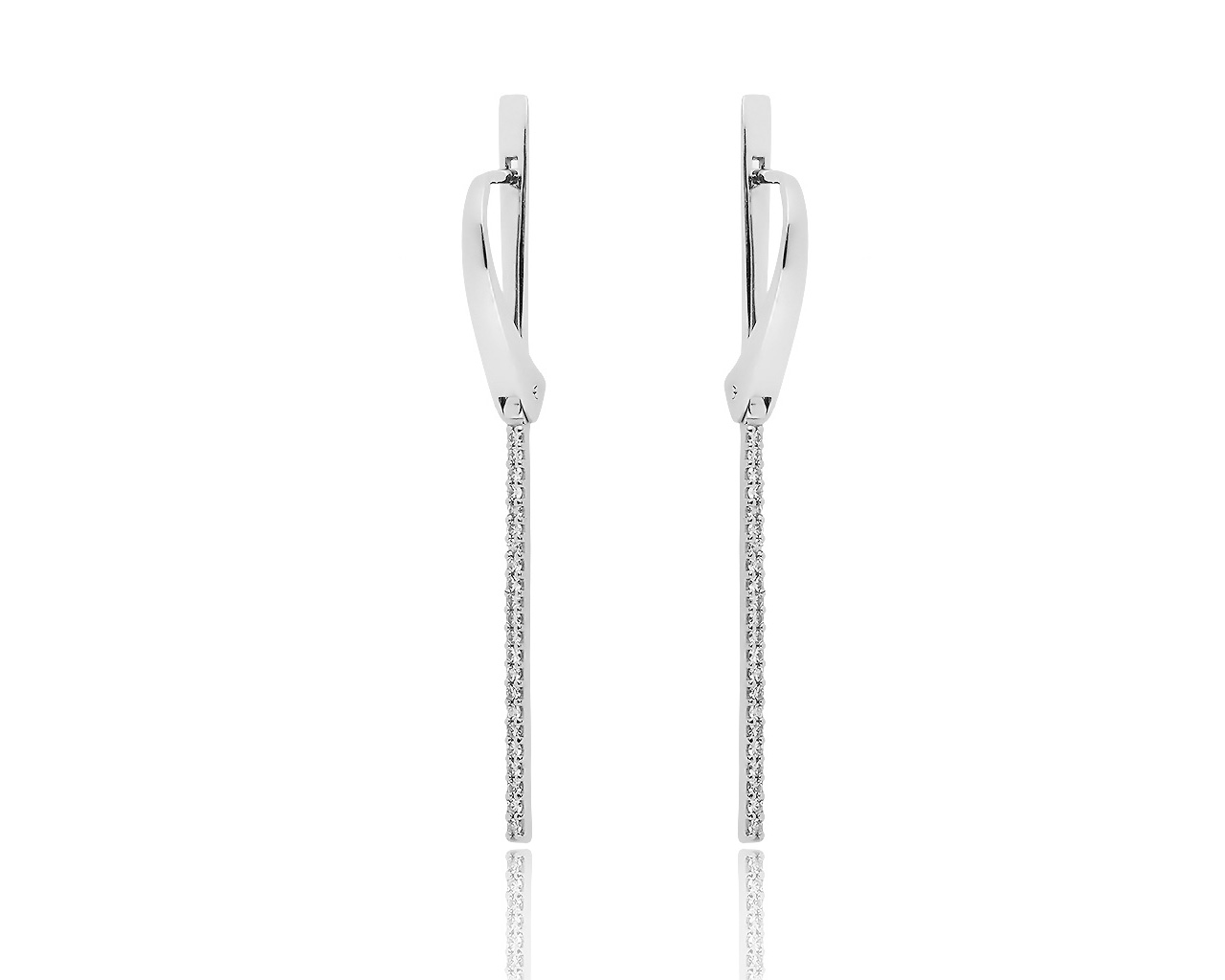 Притягательные золотые серьги с бриллиантами 0.50ct 300719/11 Притягательные золотые серьги с бриллиантами 0.50ct 300719/11