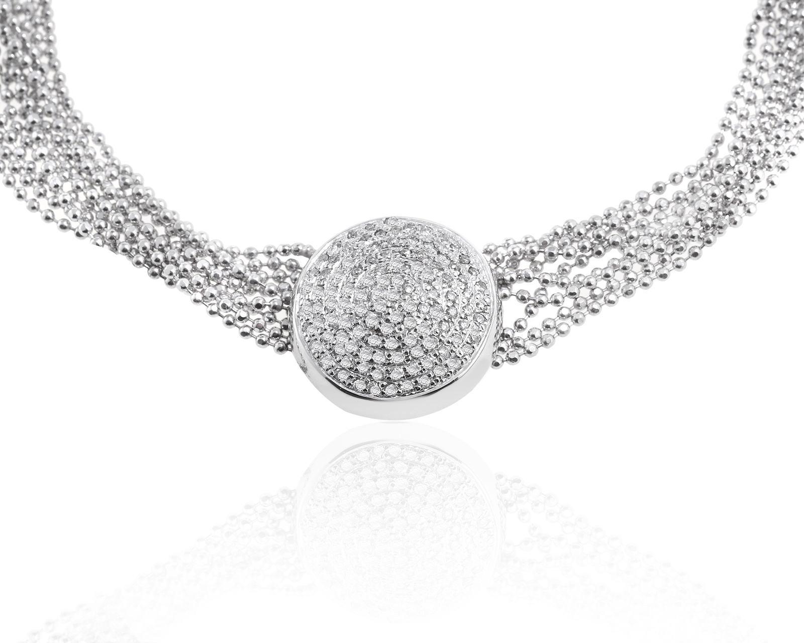 Завораживающее золотое колье с бриллиантами 0.26ct 110523/4