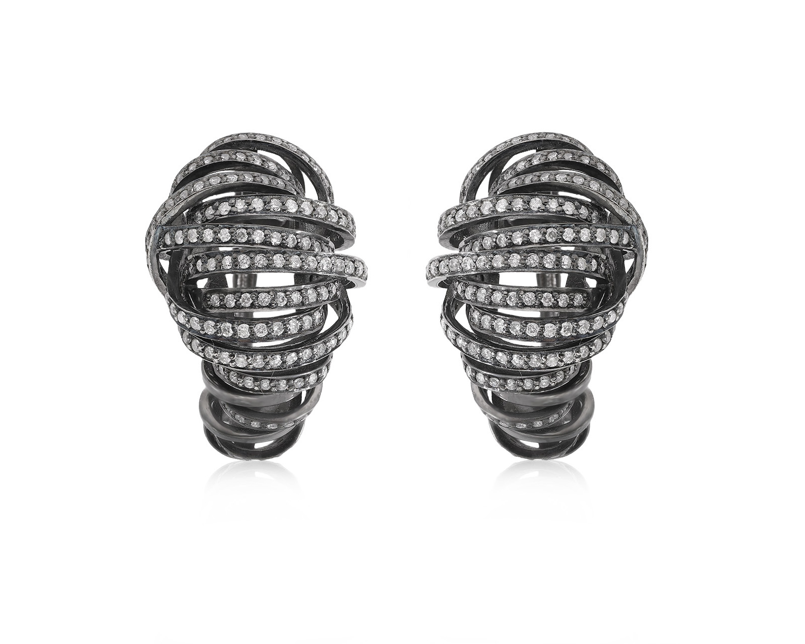 Золотые серьги с бриллиантами 2.04ct 260425/2